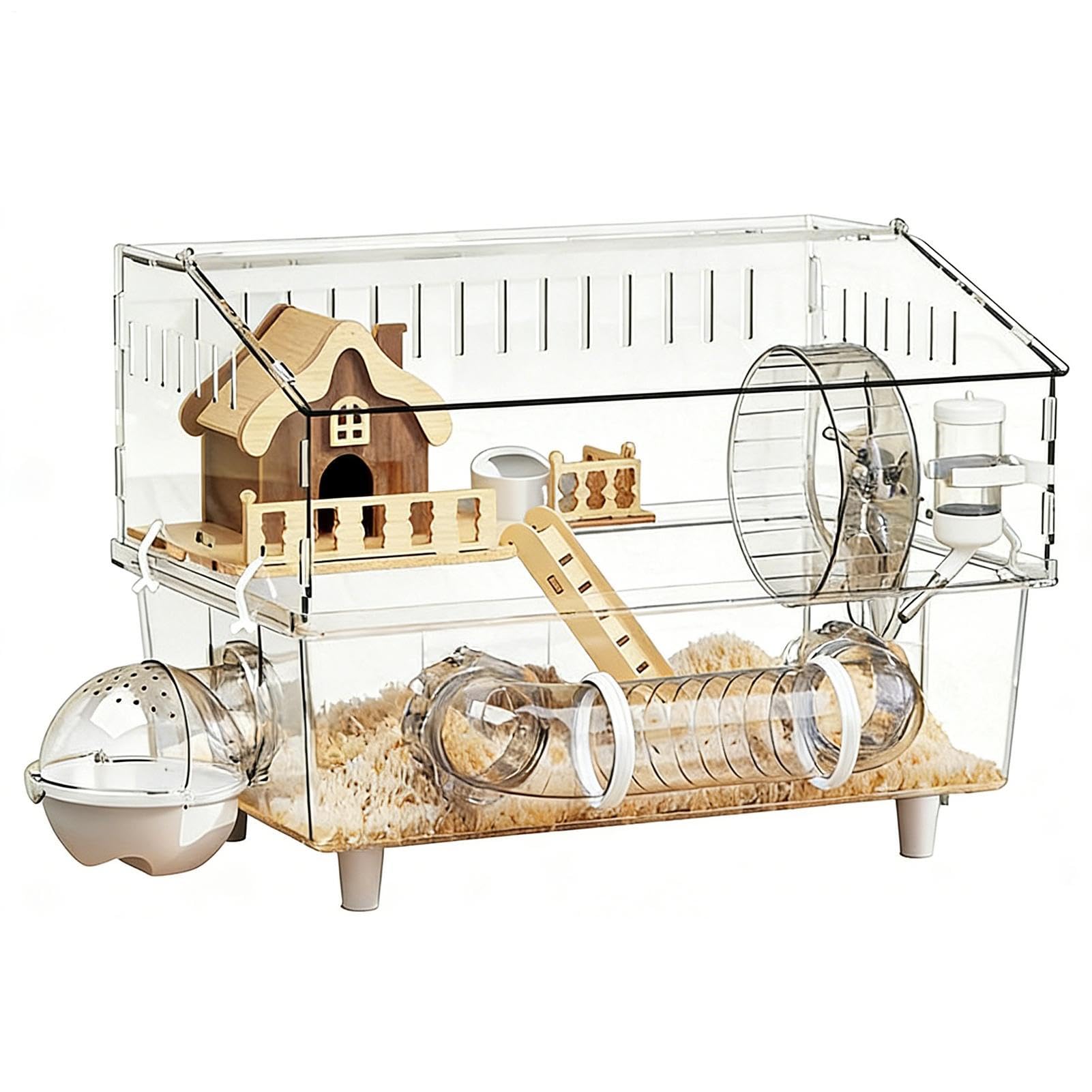 Jaula para Hámster Sirio Enclosure Transparente de Acrílico de 2 Capas | Recinto para Hámster para en Casa, Interior, Exterior, Observación en Tienda de Mascotas o Jardín