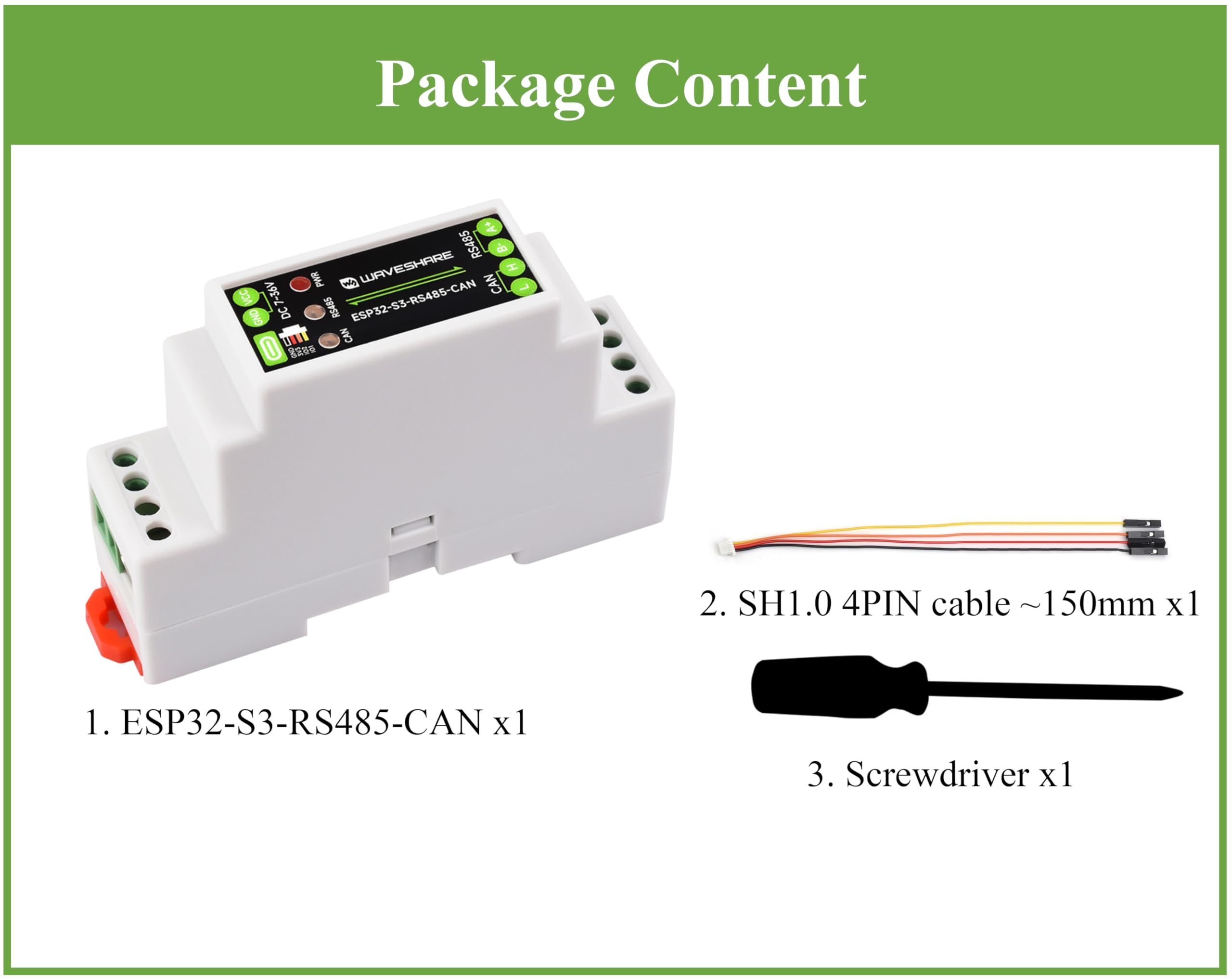 Placa de control industrial ESP32-S3 con interfaces de comunicación RS485 y CAN, soporta comunicación Wi-Fi, Bluetooth, RS485, CAN, múltiples circuitos de protección integrados, para el mercado AIoT