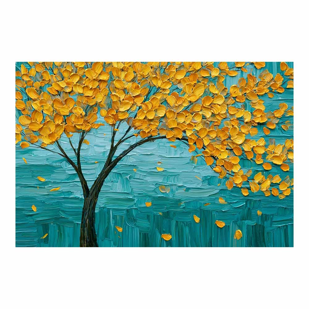 HOQIU Tree Wall Art Pastel Pink Blooms Tree artwork, home canvas prints, for Bathroom Living Room Bedroom(Multicolor)-80x120cm Unframed