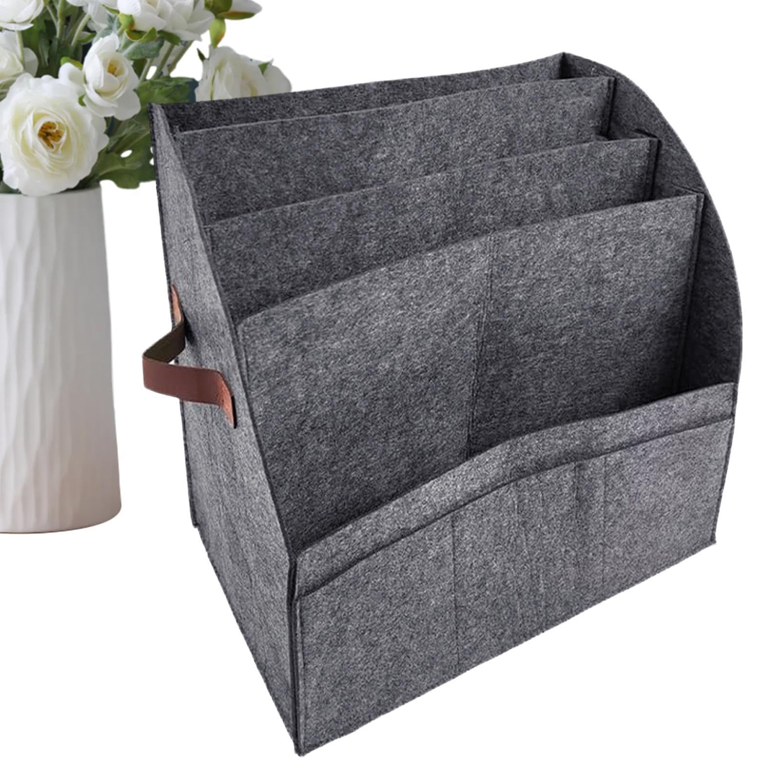Soporte de archivos de 12.10 pulgadas en fieltro texturizado con acabados minimalistas