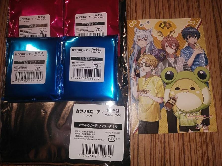 カラフルピーチ　極楽湯コラボ　まとめ売り カラフルピーチ×極楽湯♨️コラボメニュー食べてグッズ開封