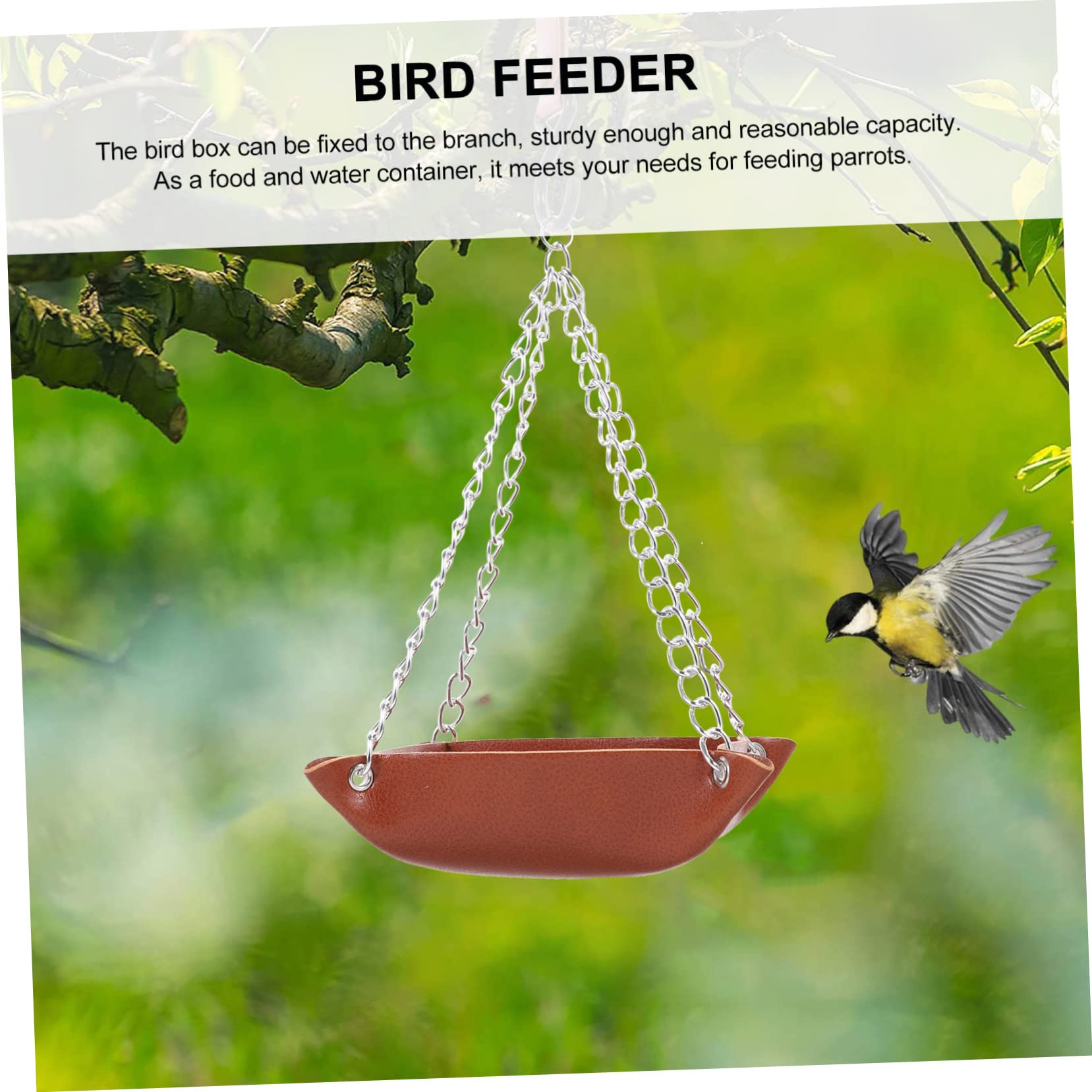 POPETPOP 5 Pz Mangiatoia Per Colibrì Alimentatore D'acqua Ghiandaia Mangiatoia Automatica Per Uccelli Palo Sospeso Automatico Finestra Della Mangiatoia Per Uccelli Alimentatori Pelle Brown