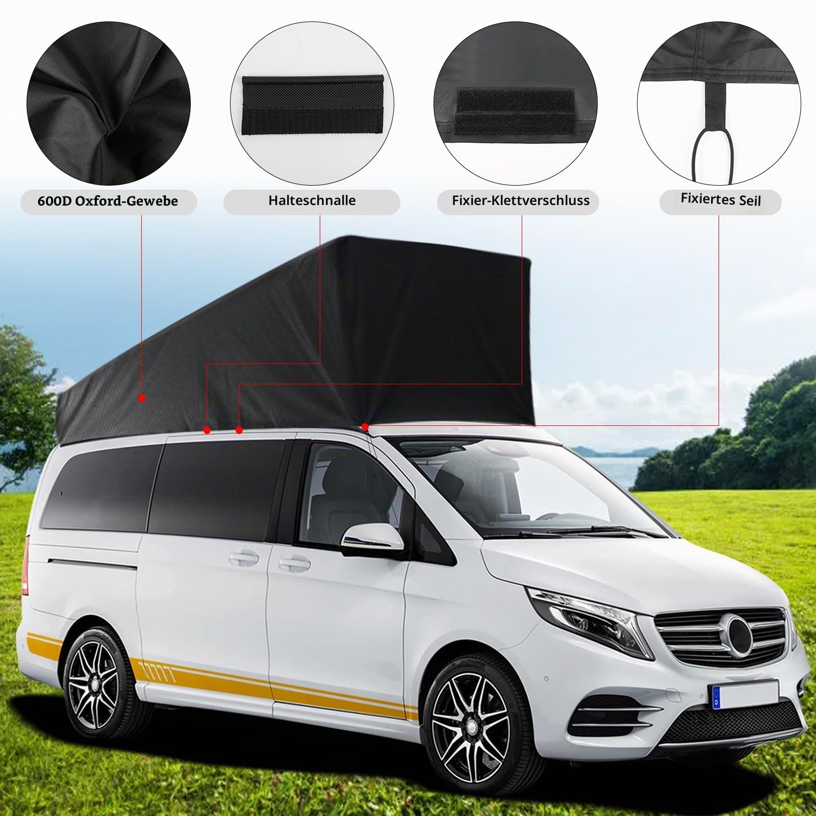 dachzelt marco polo Pop-Top Dachschutz Ersatz für Mercedes-Benz V-Class W447 2014-2026 CSL Pedals Load Cell Black Friday 20% OFF Farbe:Nussholz