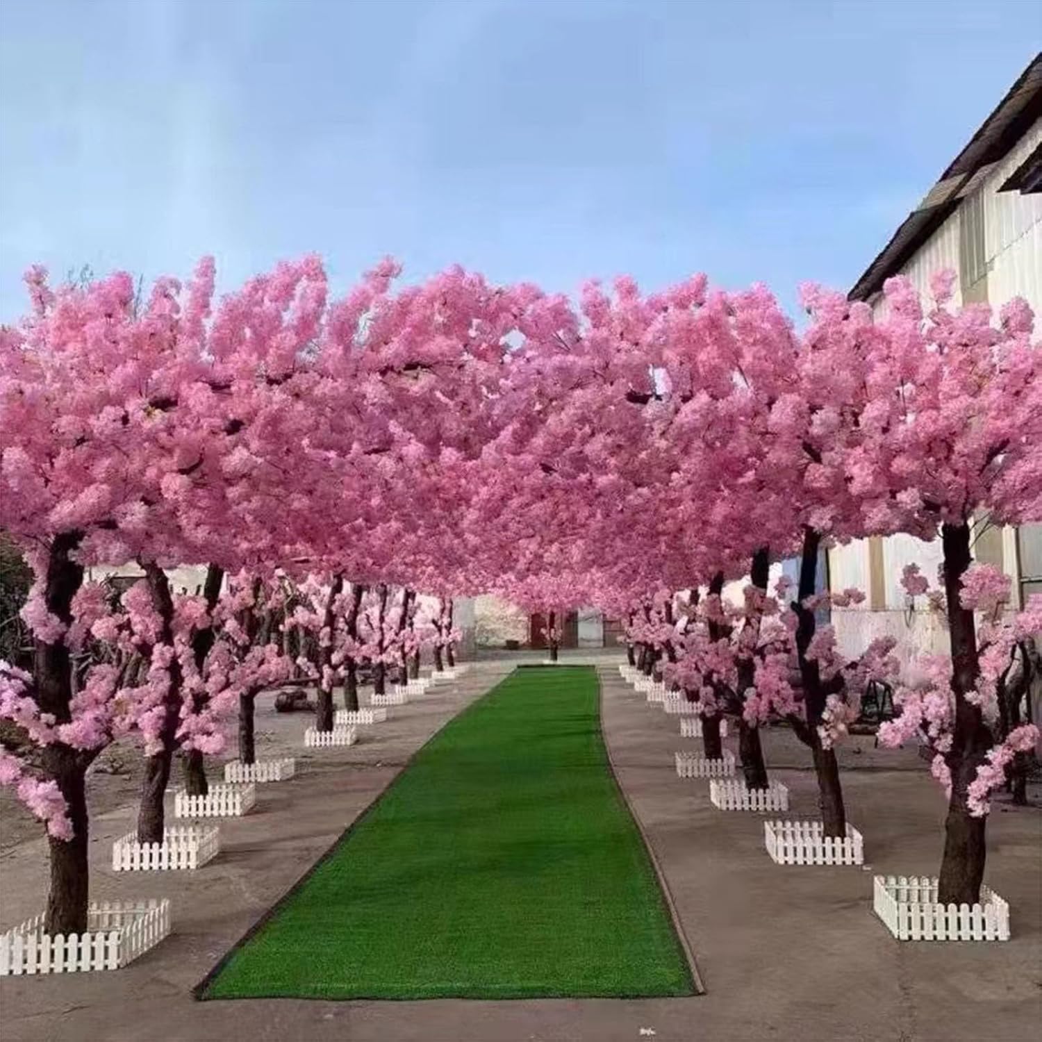 Rosado,1.8*1.5m/70*59in,áRbol de Flor de Cerezo Rosa Japonesa Artificial, árbol Flores de Cerezo Artificial, Hecho a Mano, para decoración de Interiores y Exteriores, hogar, Oficina, Fiesta, Boda,