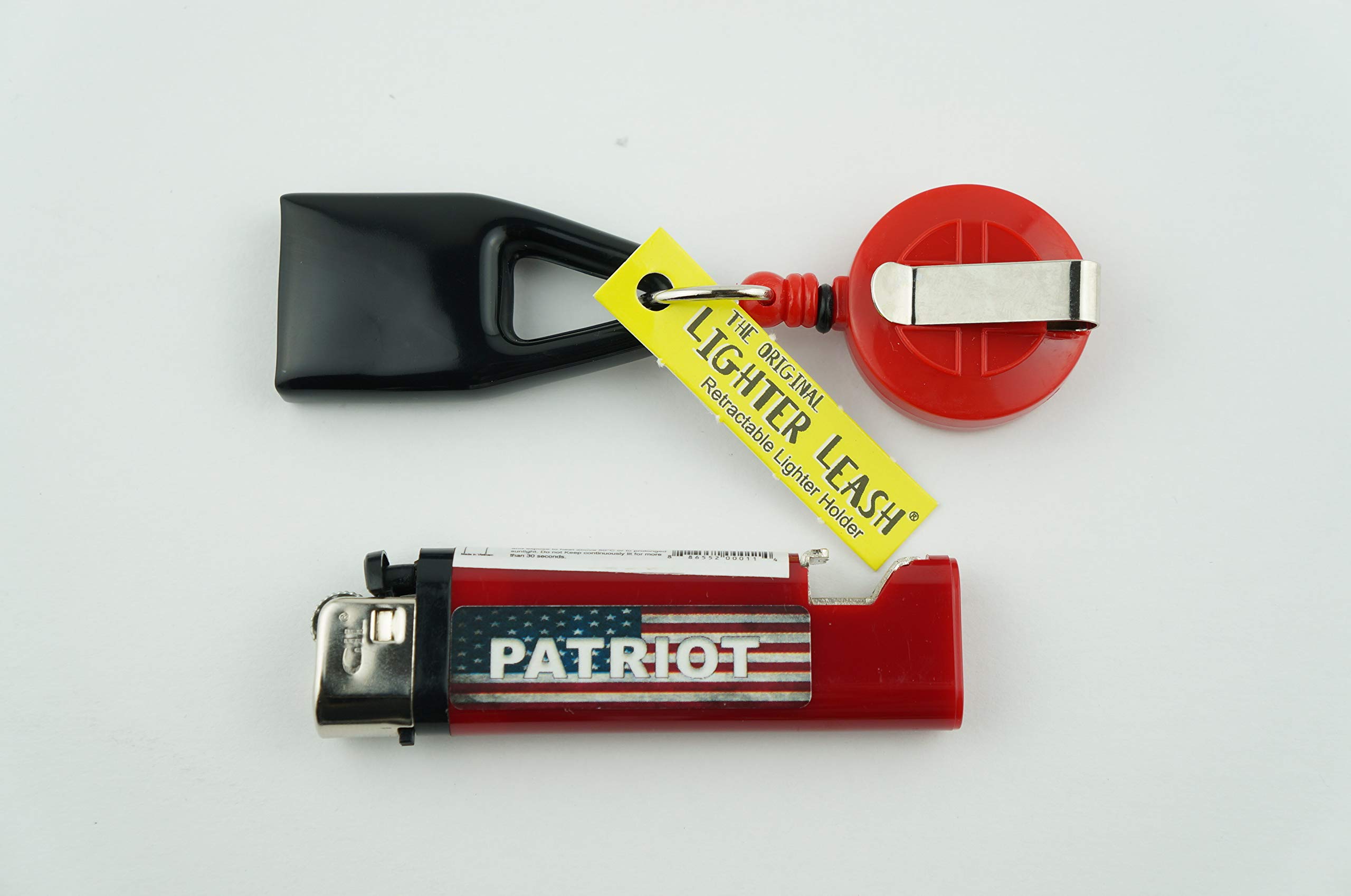 Bundle 2 Items - Lighter Leash Belt Clip and Patriot Lighter with Opener