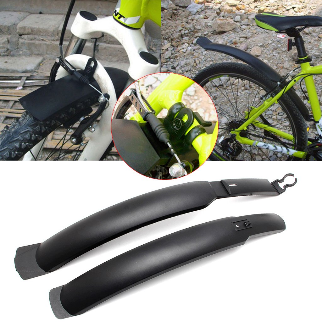 Set De Garde-boue Vélo PVC Blanc – Avant + Arrière – Protection Pluie