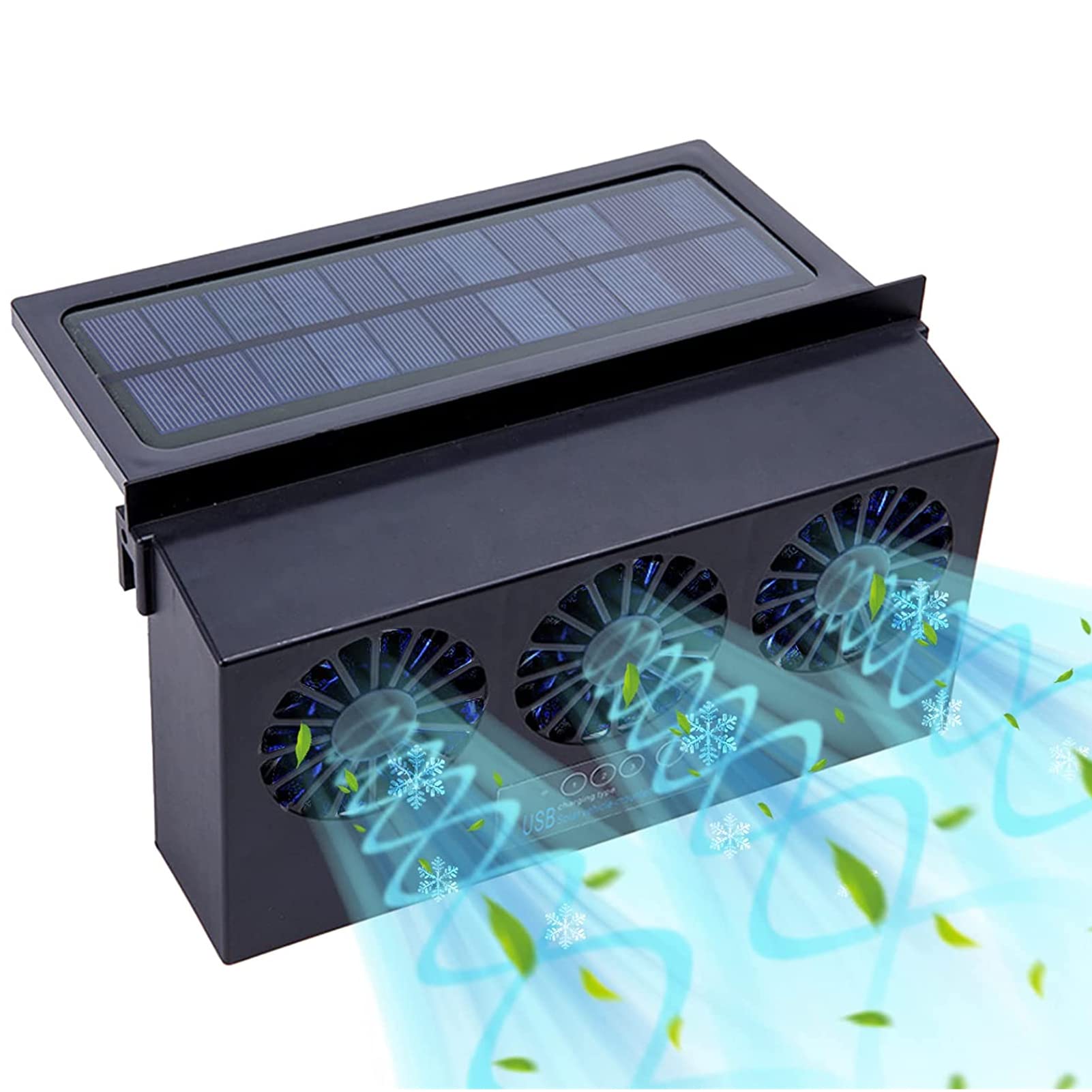 ハイエース 換気扇 4型 〜 USBファン 3連 ルーバー ABS製 車