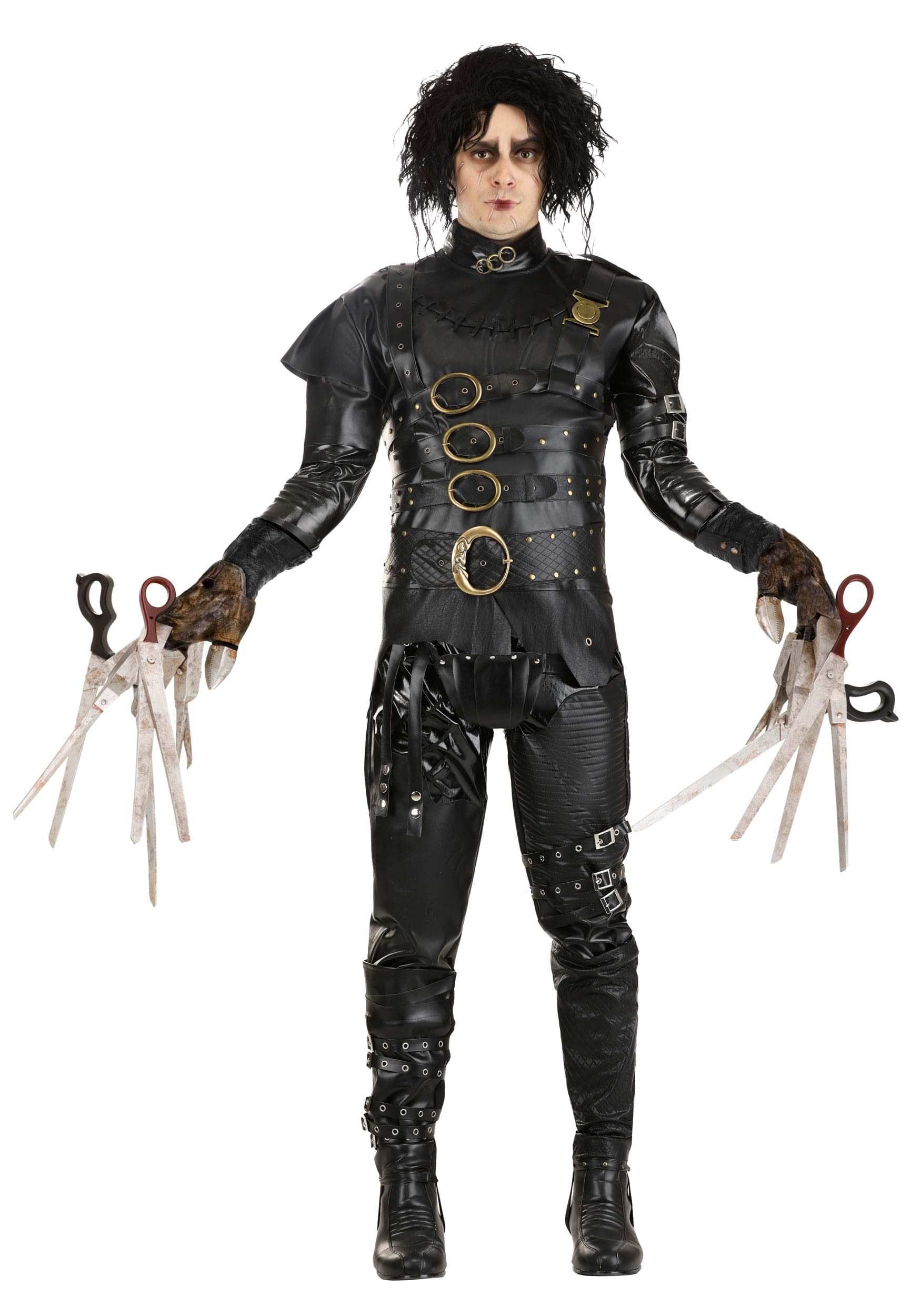 Fun Costumes Adult Authentic Edward Scissorhands Costume | Cosplay Movie Character Outfit