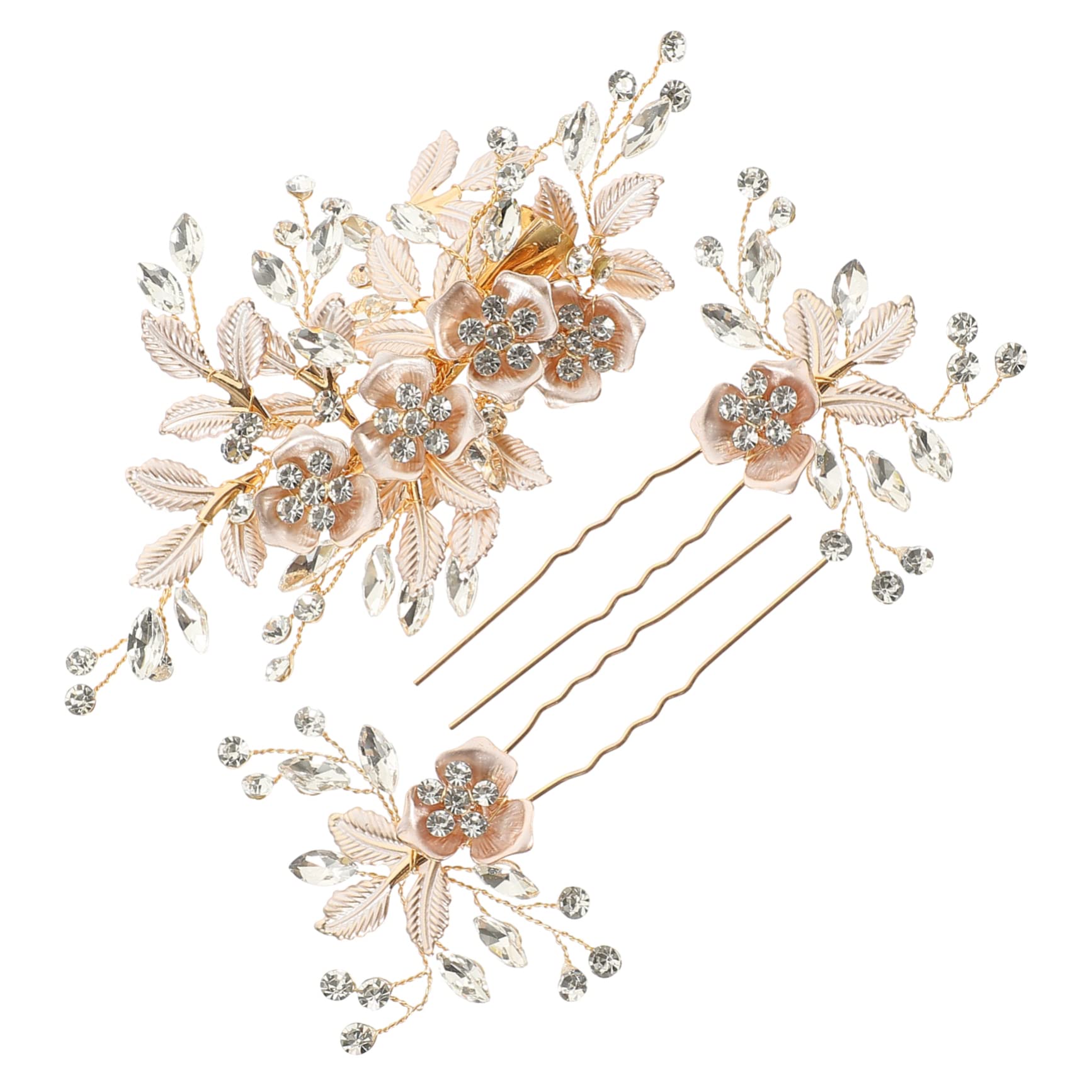 Abaodam 3sätze Brautschmuck Teiliges Mit Perlen-haarspangen Und Haarnadeln Für Hochzeiten Einzigartige Blumen-haarklammern Für Bräute Und Brautjungfern Eleganter Kopfschmuck Für
