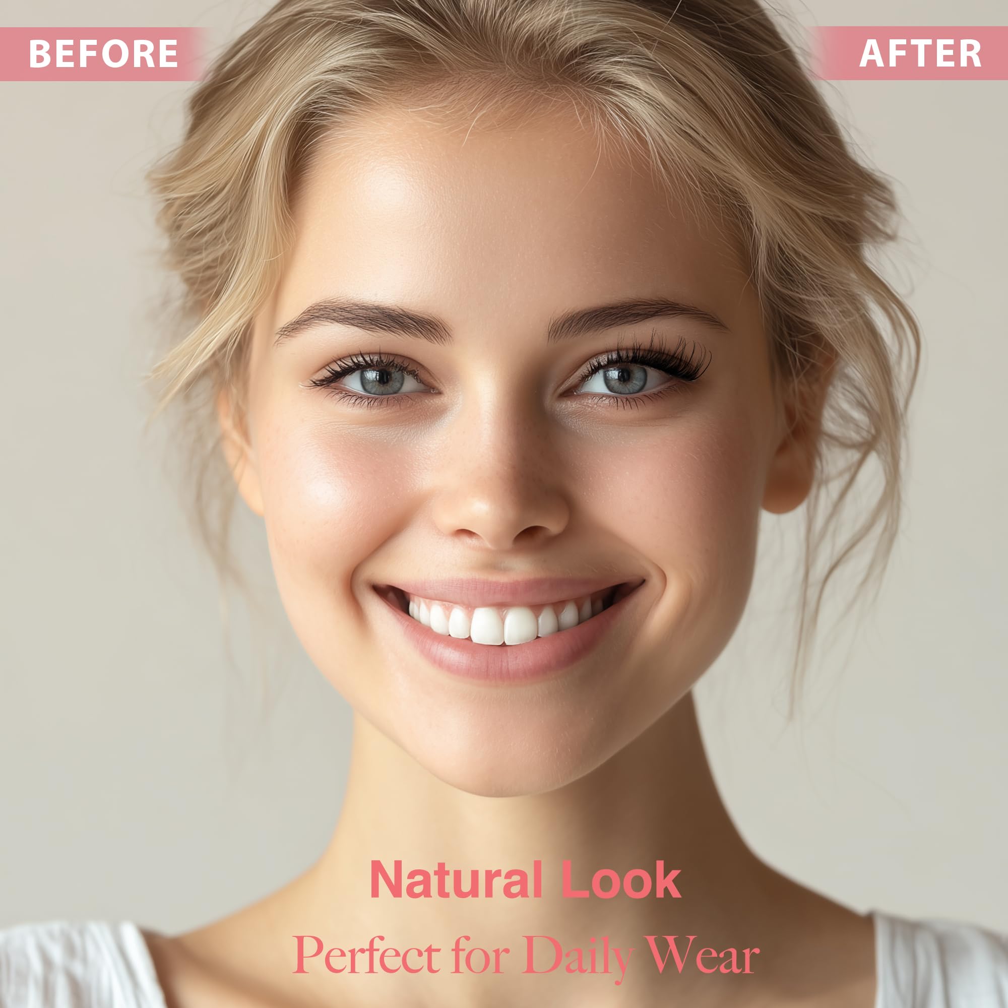 JoMay Self Adhesive Eyelashes No Lash Glue Needed Reusable Up to 5x Natural Strip Lashes 3D Super Fluffy False Eyelashes Easy to Apply & Remove Full Bouncy Volume & Curl 3 Pairs(Butterfly Dance)