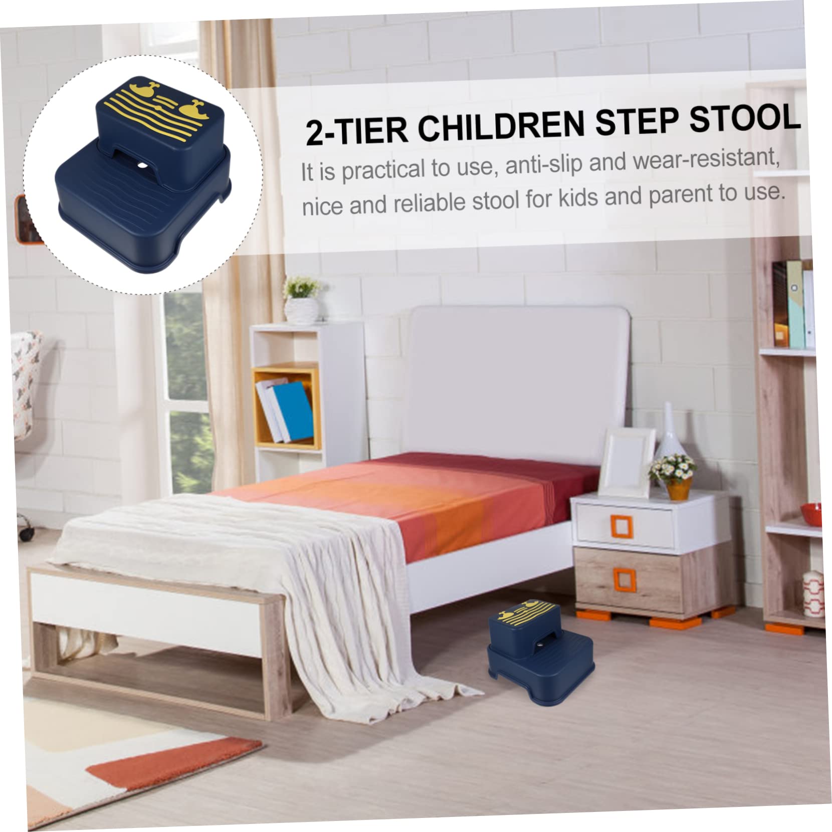 Toyvian Taburete De Escalón Infantil De Taburete para Lavabo De Plástico Laven Las Manos Aseen El Baño
