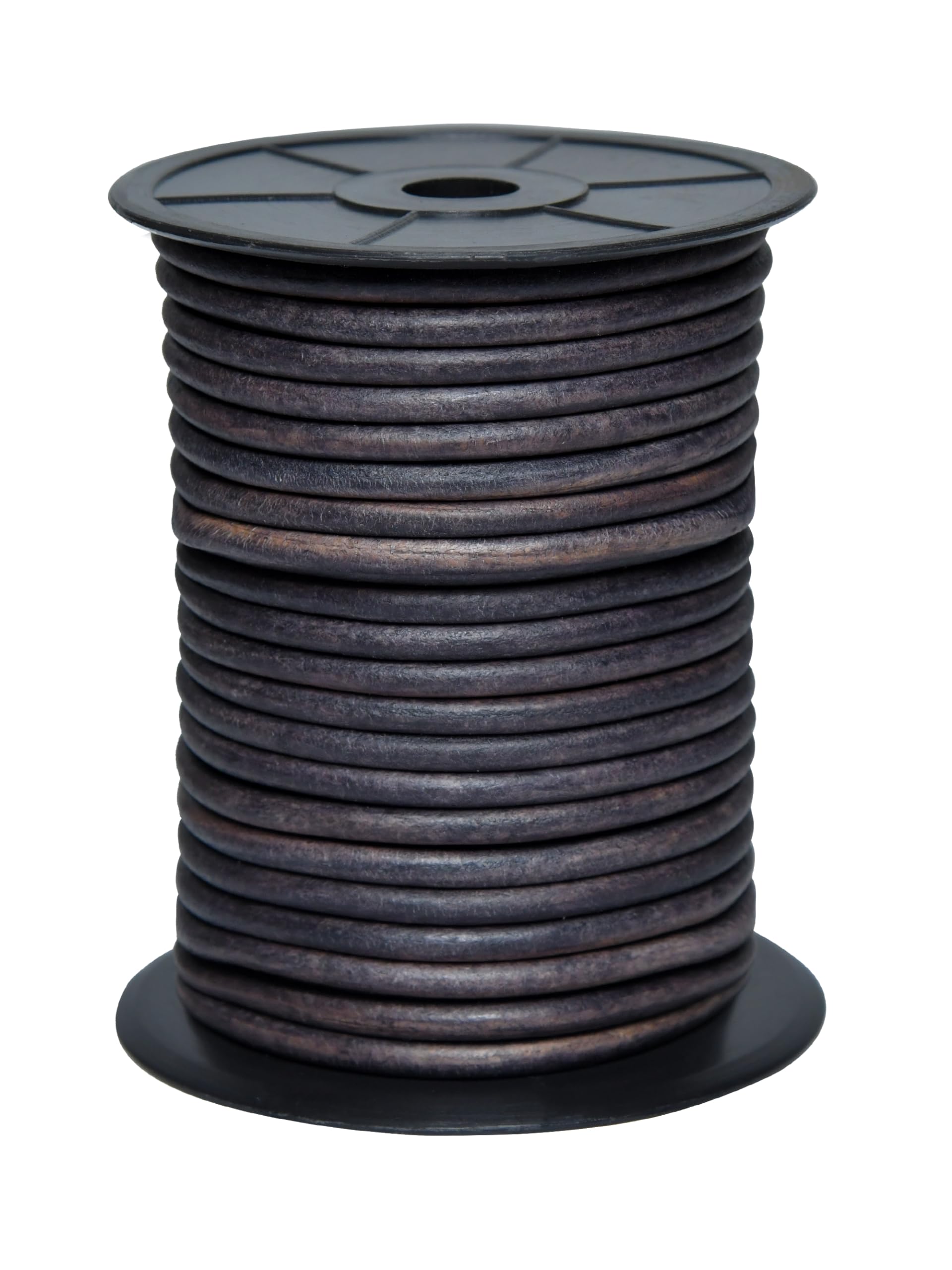 Cords Essentials Distressed Gray Round Leather String Cord 5Mm 5.5 Yards