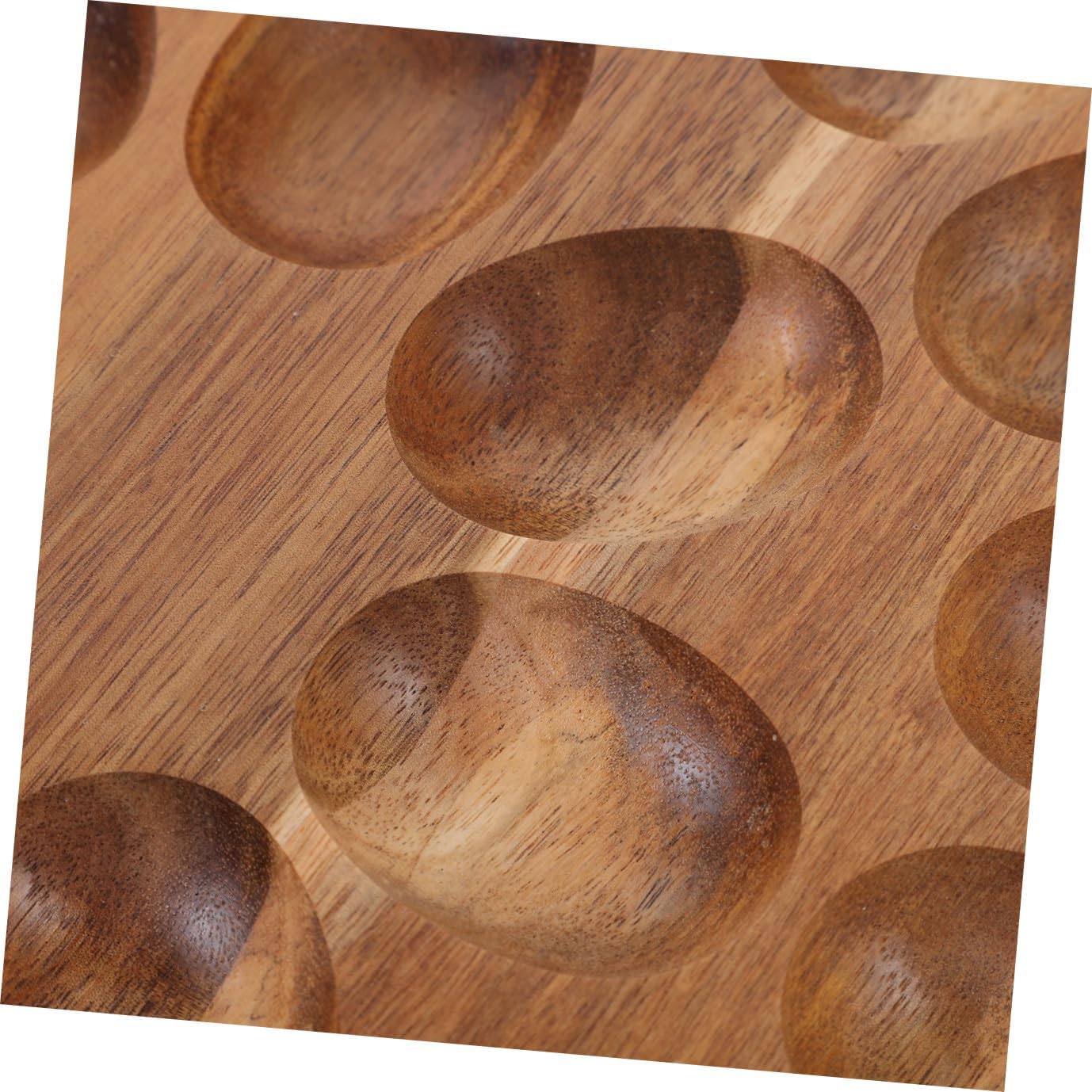 Cabilock 1pc Wooden Deviled Tray Creative Wooden Holder for Easter Parties Practical and Elegant Design for Home Use