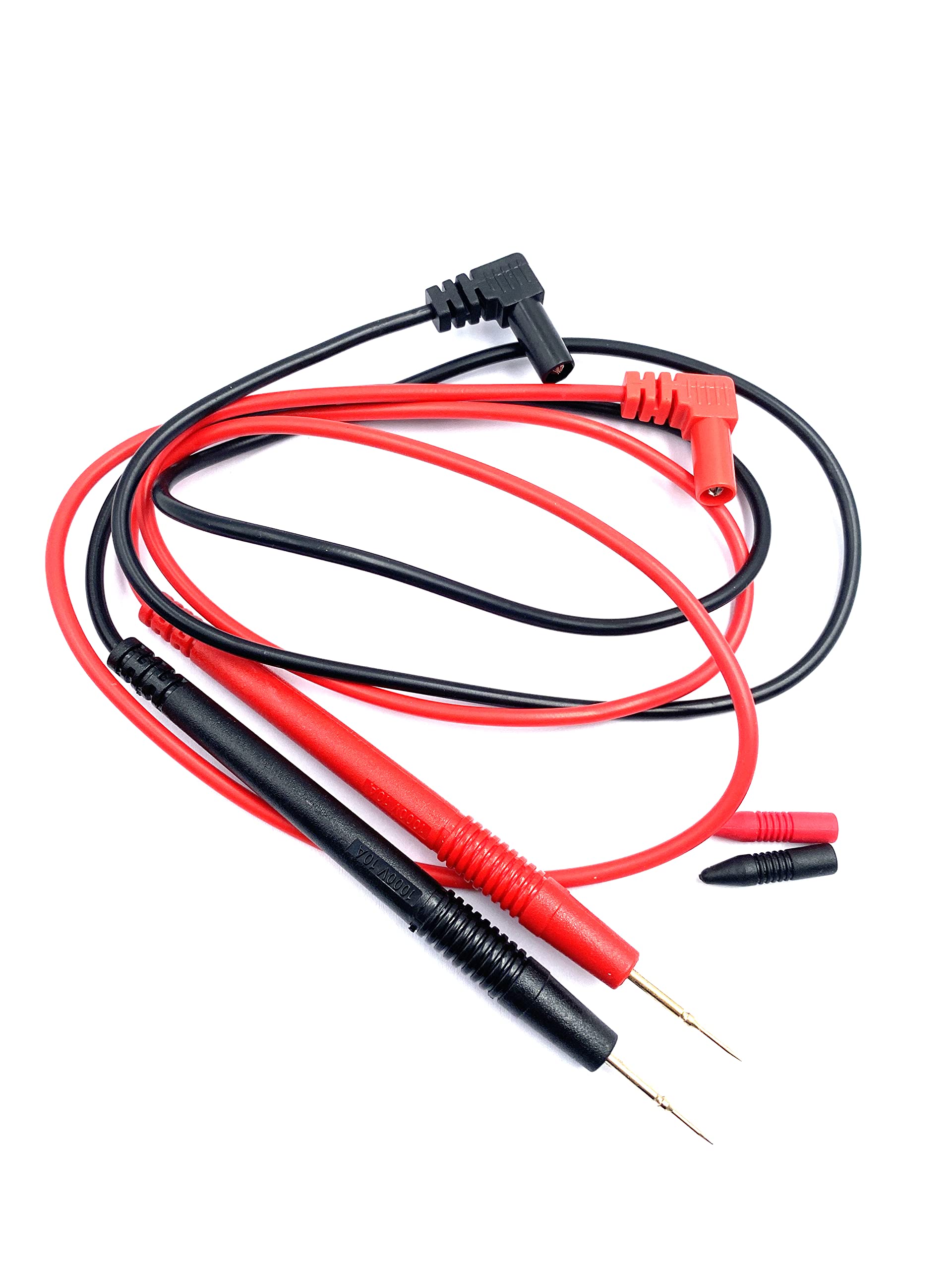 4 Pcs Multimeter Test Leads - 1000V 20A Measuring Cables With Test Tips, Red & Black, 110cm 1 thumbnail image