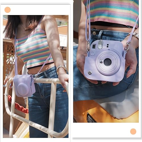 Miniatura 6 de MUZIRI KINOKOO Funda protectora para Fuji Instax Mini 12, funda protectora para Fujifilm Instax Mini 12 bolsa de transporte de color sólido Bolsa de