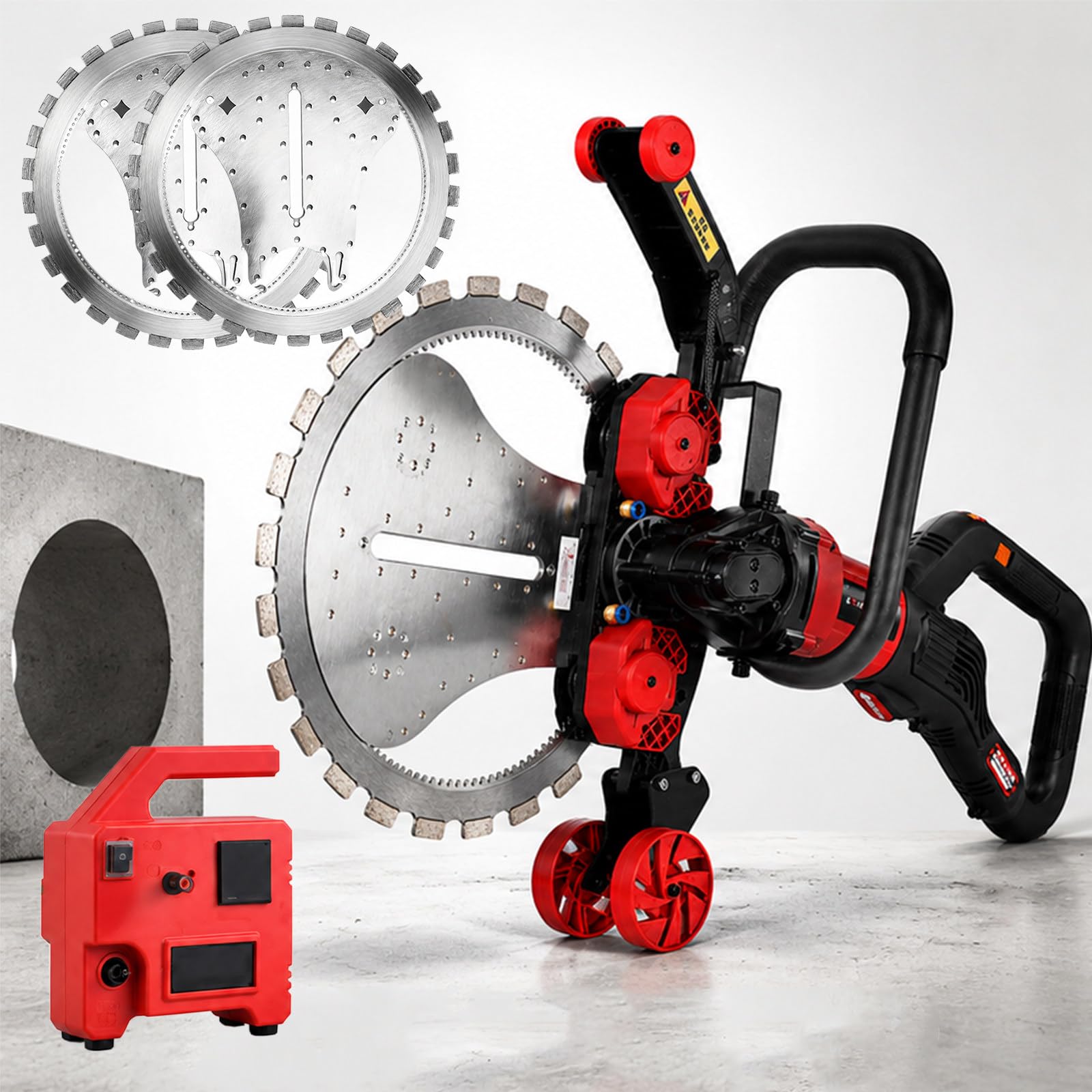 TBANVOO Concrete Circular Saw, 16" 9980W Toroidal Ring Cutter, 11.8" Cut Depth, Pure Copper Brushless Motor, Wet/Dry Diamond Saw for Masonry & Porcelain 2*Saw