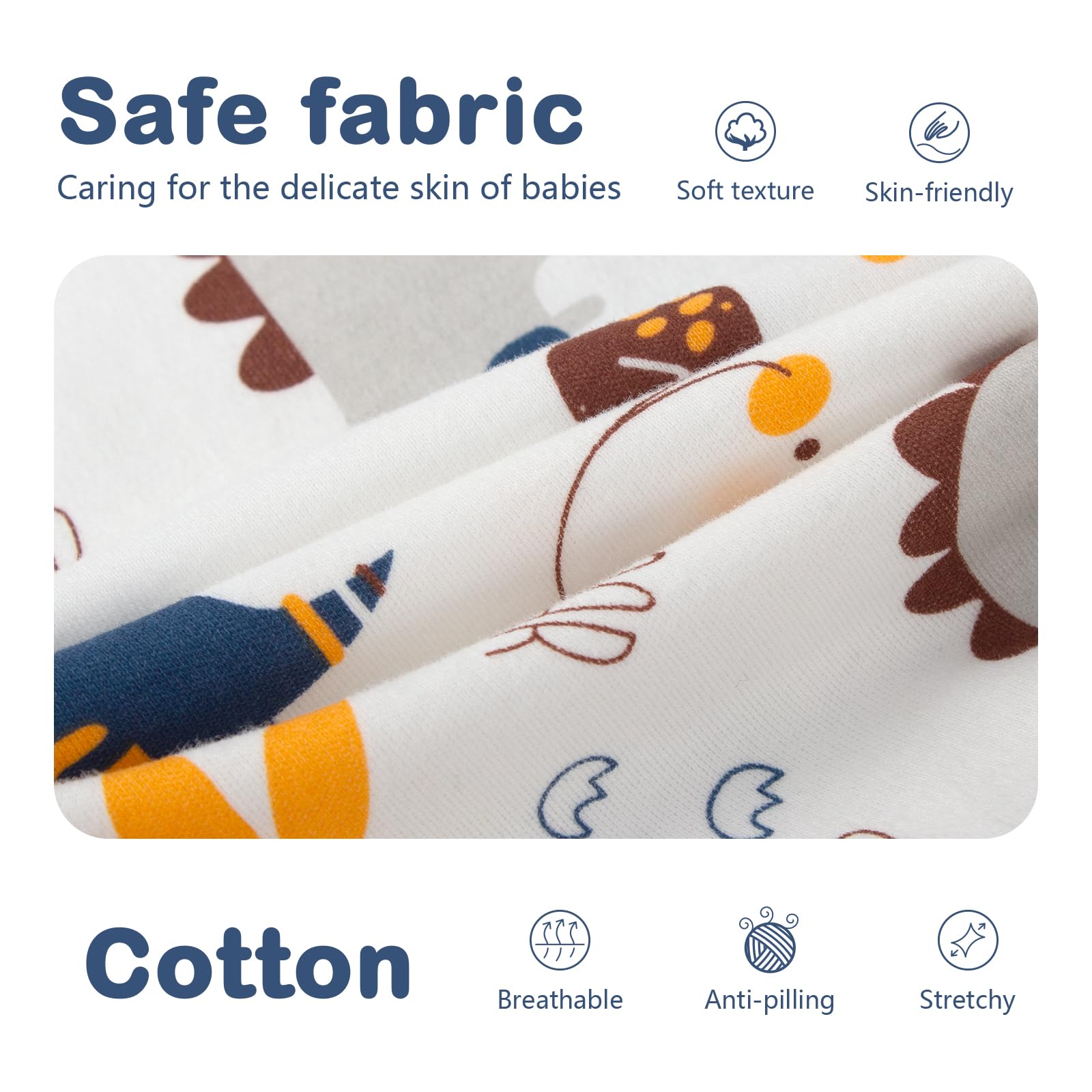 Gigoteuse d'hiver pour Bébé avec Pieds 2,5 Tog 75-85cm/6-18 Mois (Lot de 2)