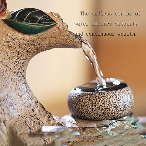 Miniatura 4 de Estatua china de feng shui, mesa de escultura de resina para interiores, decoración para el hogar, patio y accesorios, adornos de agua, relajación
