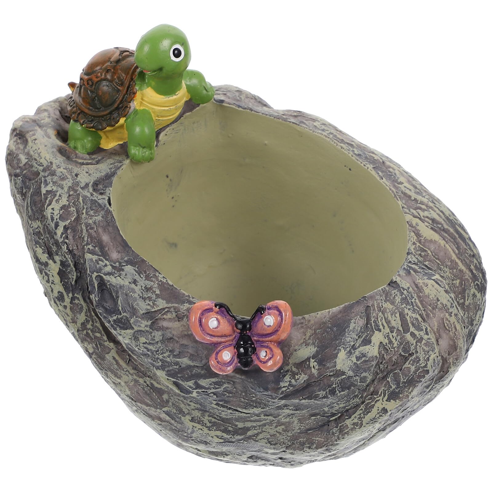 Pot de fleurs résine de tortue miniature artistique à haute stabilité