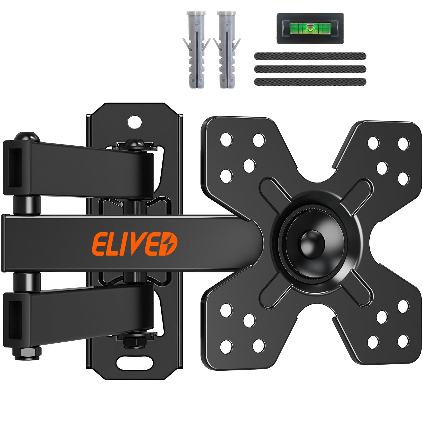 ELIVED Monitor Wandhalterung Schwenkbar Neigbar für die meisten 14-30 Zoll Bildschirme bis 15kg, Max VESA 100x100mm, TV Wandhalterung für LED, LCD, OLED Flach/Curved TVs, Wandhalter Fernseher EV026