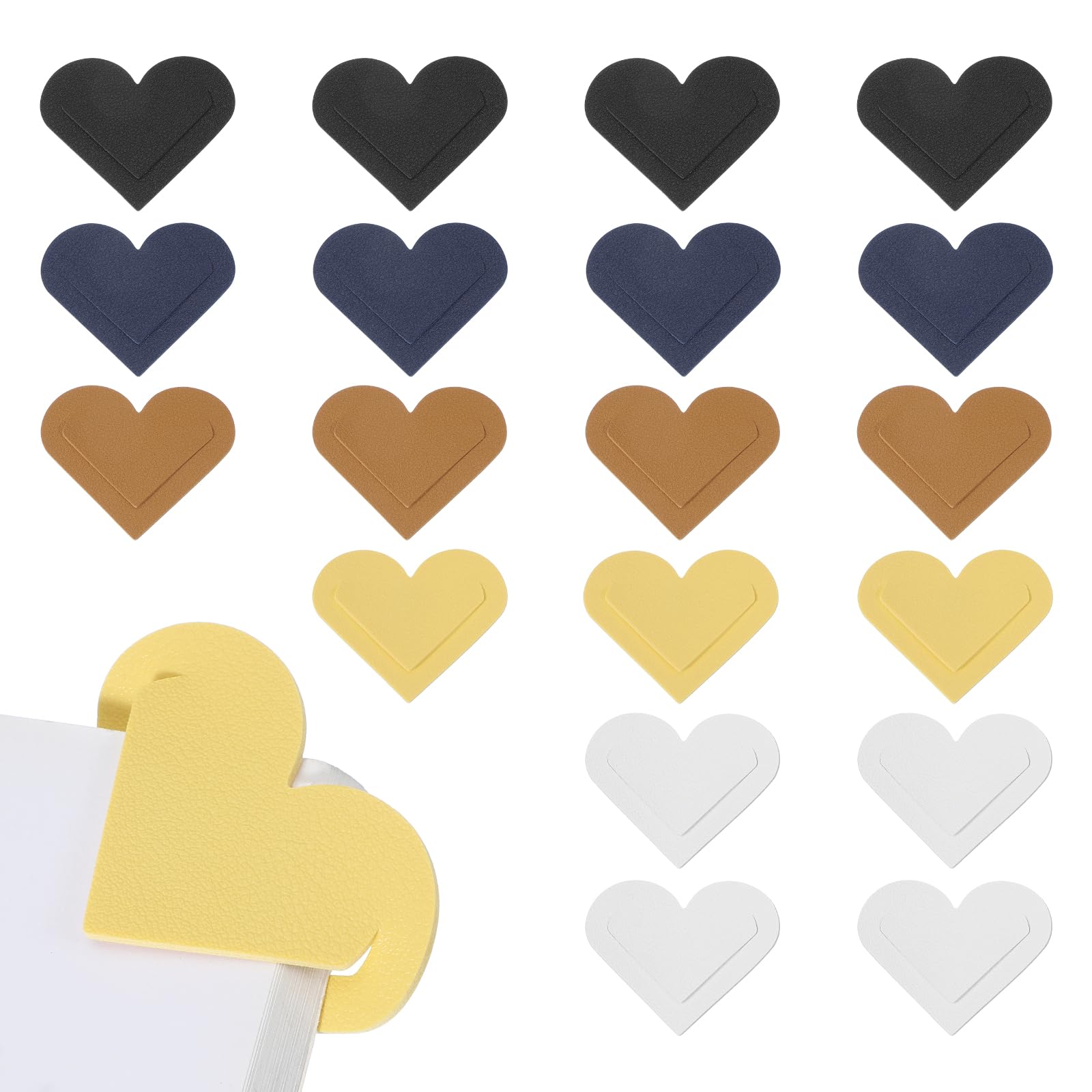PATIKIL Leather Heart Bookmarks