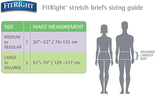 Miniatura 4 de FitRight Stretch Ultra - Calzoncillos para adultos, pañales para incontinencia con pestañas, absorción pesada, medianoregular, de 30 a 52 pulgadas,