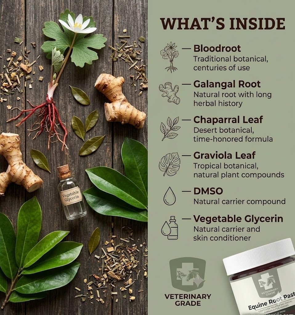 Vet Grade Horse Wellness Paste for Skin Anomalies | 1oz All-Natural Formula | Equine & Livestock Care