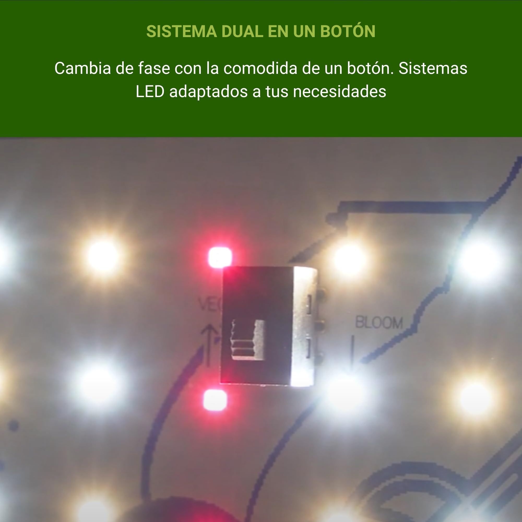 GROWMANIA.ES CONTROL GARDEN Lampara LED Cultivo Interior 240 W - Foco Doble Espectro Crecimiento y Floracion Plantas - Luminaria Potente de Aluminio + IP54 Resistente Humedad, Polvo y Salpicaduras