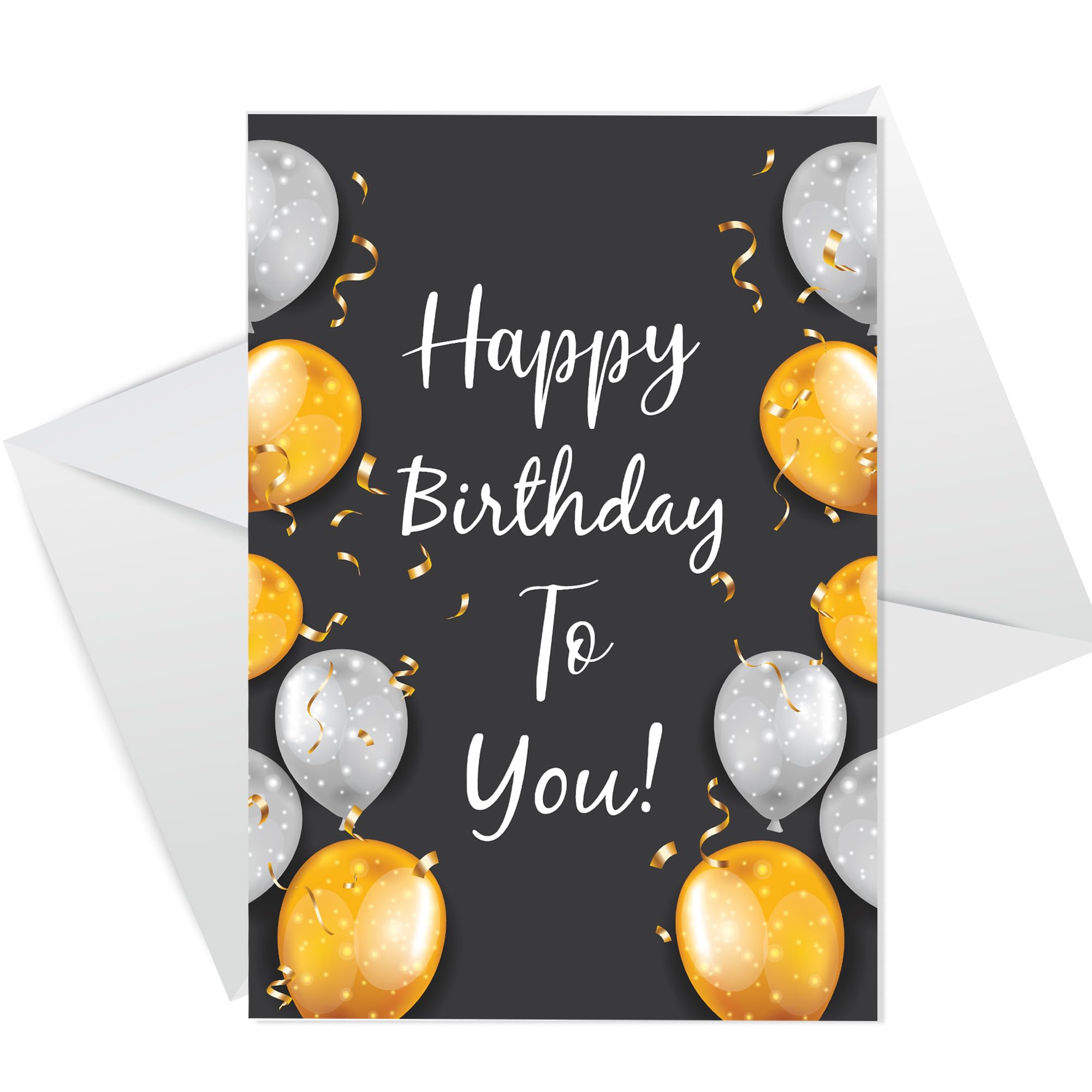 RED OCEAN Happy Birthday Card For Her Him Friends Birthday Wishes Gift Card Balloons Best Friend Birthday Gift Card
