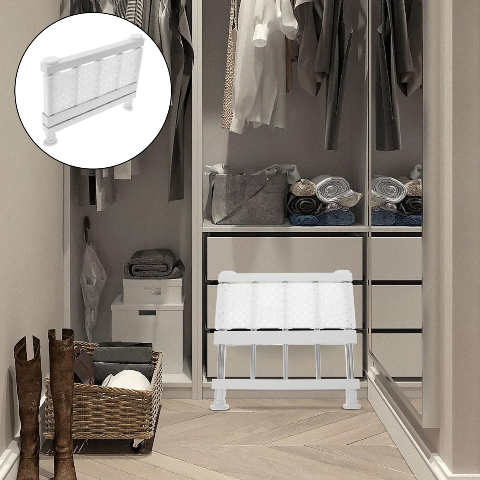 PRETYZOOM Storage Shelves for Closet 1 Set Retractable Wardrobe Separators for Daily Articles