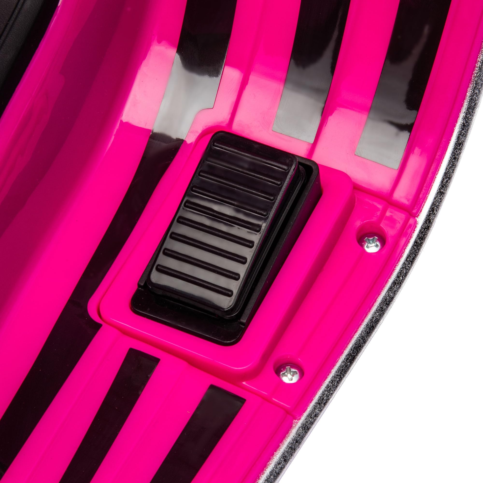 AIYAPLAY Scooter électrique Enfant Vespa 6 V Moto électrique pour Enfants 3-6 Ans dim. 107L x 47l x 73H cm Musique MP3 Port USB Radio FM Phare 2 Roues d'entraînement - Rose