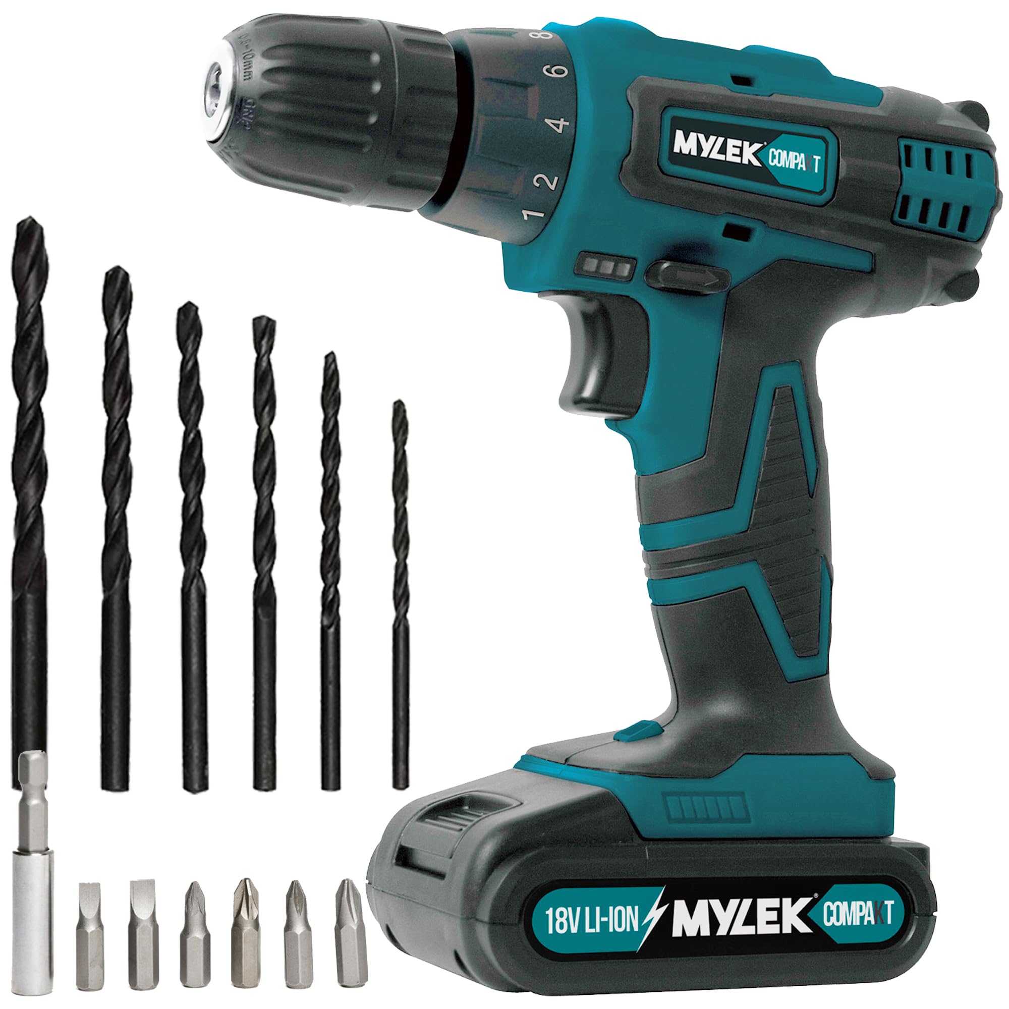 Buy MYLEK 18V Cordless Drill Lithium Ion Drills Driver Screwdriver