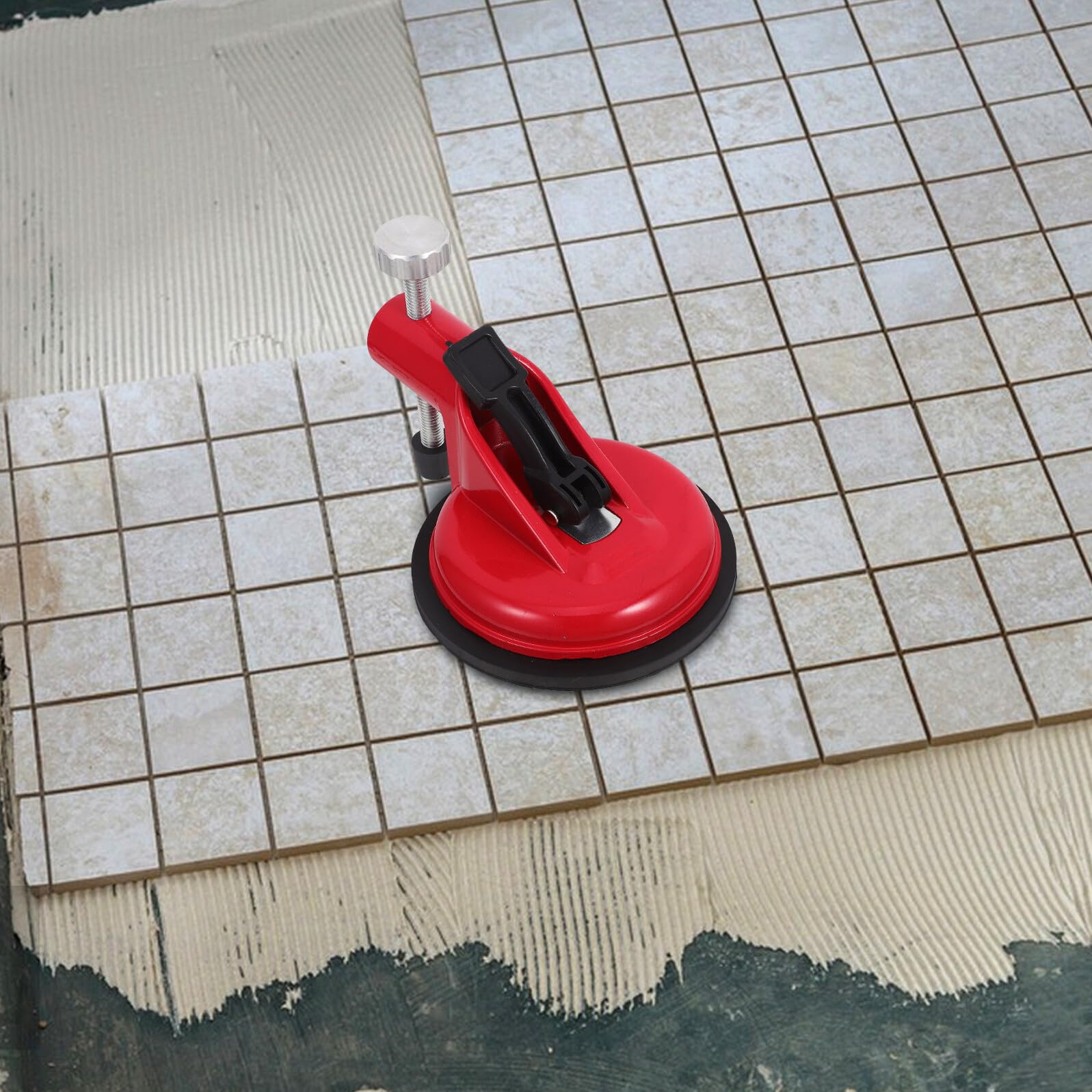 Nivelador de Azulejos Ventosa Profesional, Fijador para Baldosas y Paneles de Vidrio, Herramienta Ajustable para Reparación de Juntas en Suelos Lisos, Set para Instalación