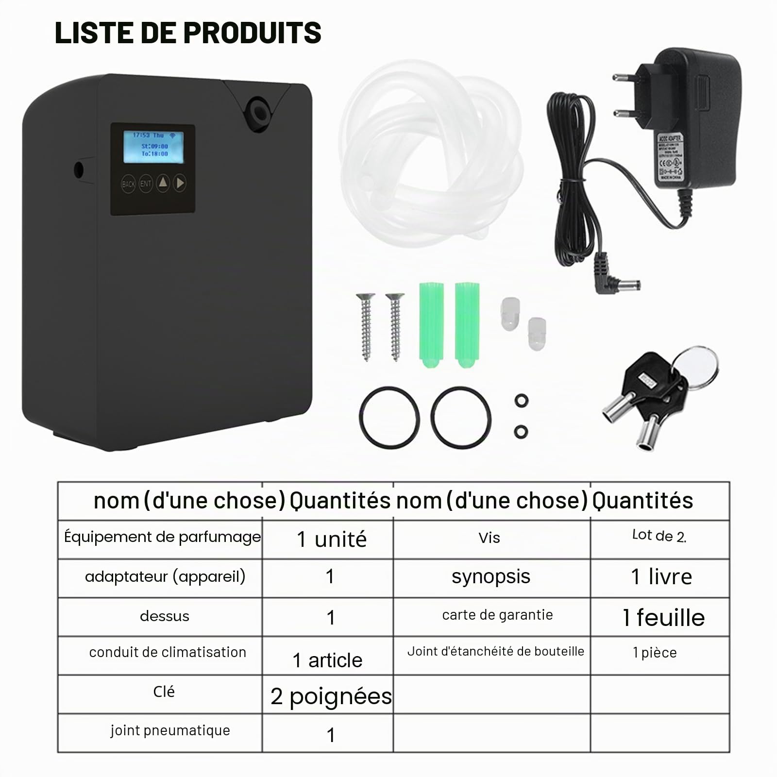 Diffuseur de parfum Smart Scent Air Machine avec technologie nébulizing pour la maison, Bluetooth & WiFi Diffuseur d'aromathérapie Convient pour le hall d'hôtel, le couloir, la chambre à coucher, la