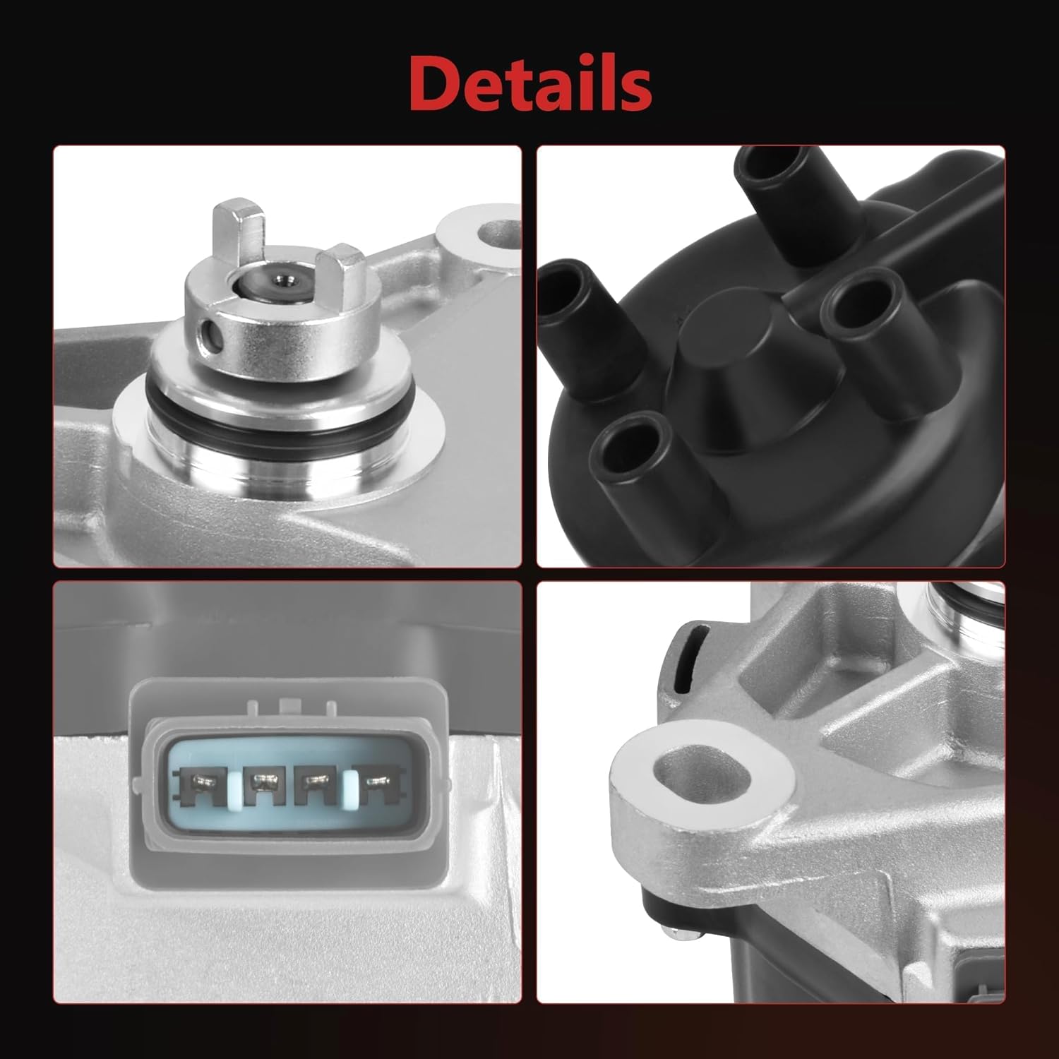 HYR Ignition Distributor with Cap and Rotor Fits Honda 1998-2002 Accord LX EX SE 2.3L, 1998-1999 Acura CL 2.3L, Replaces 30100-PAA-A01 30100-PAA-A02 D4T9703