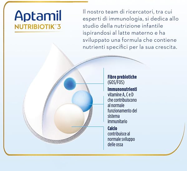 APTAMIL 3 - Latte di Crescita Liquido per Bambini dai 12 mesi, Pronto all'uso - Formato Convenienza da 6 litri (6x1L) - 3