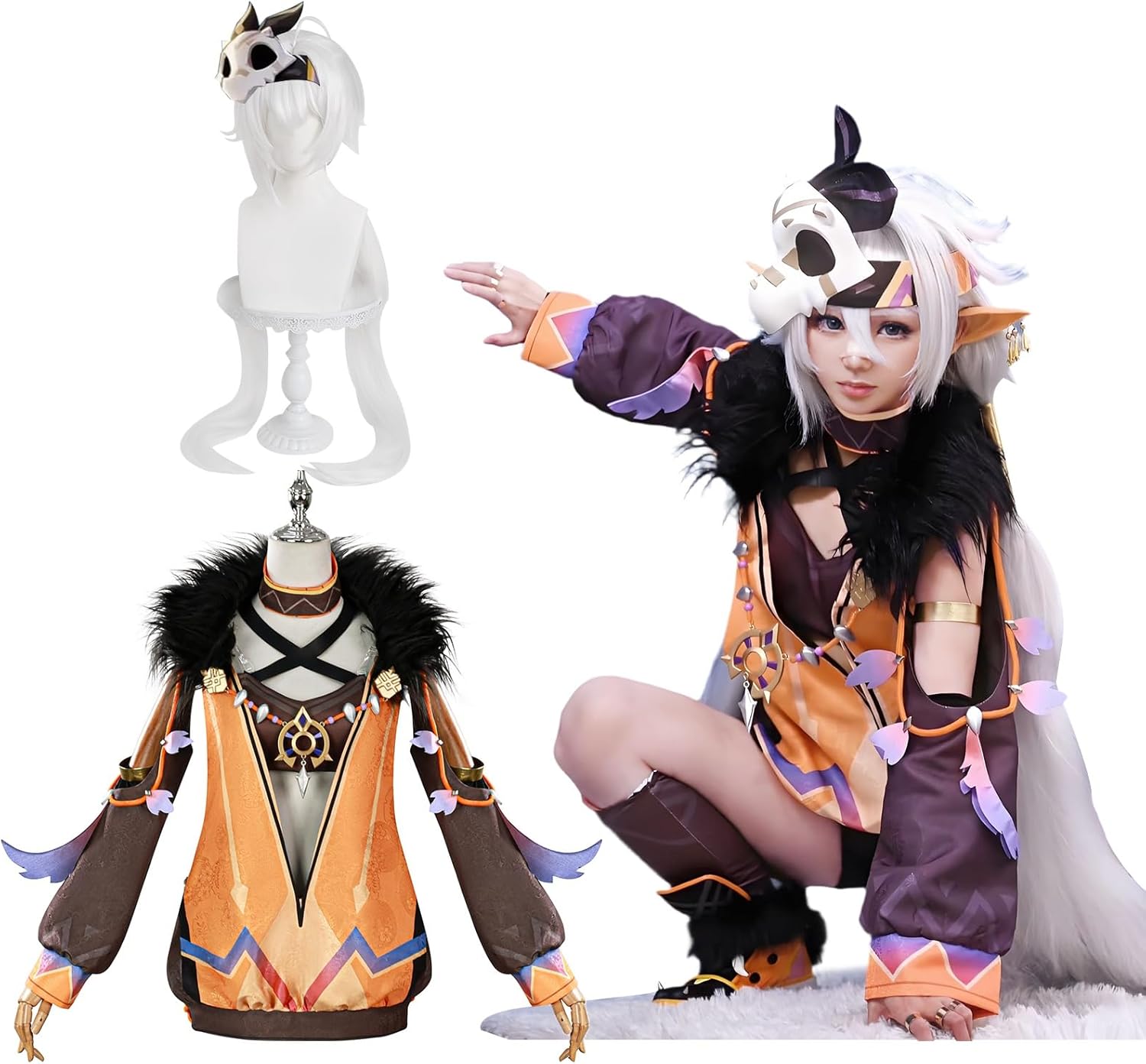 Amazon.co.jp: [神併良品] ナヒーダ コスプレ ウィッグ付き 草神 原神