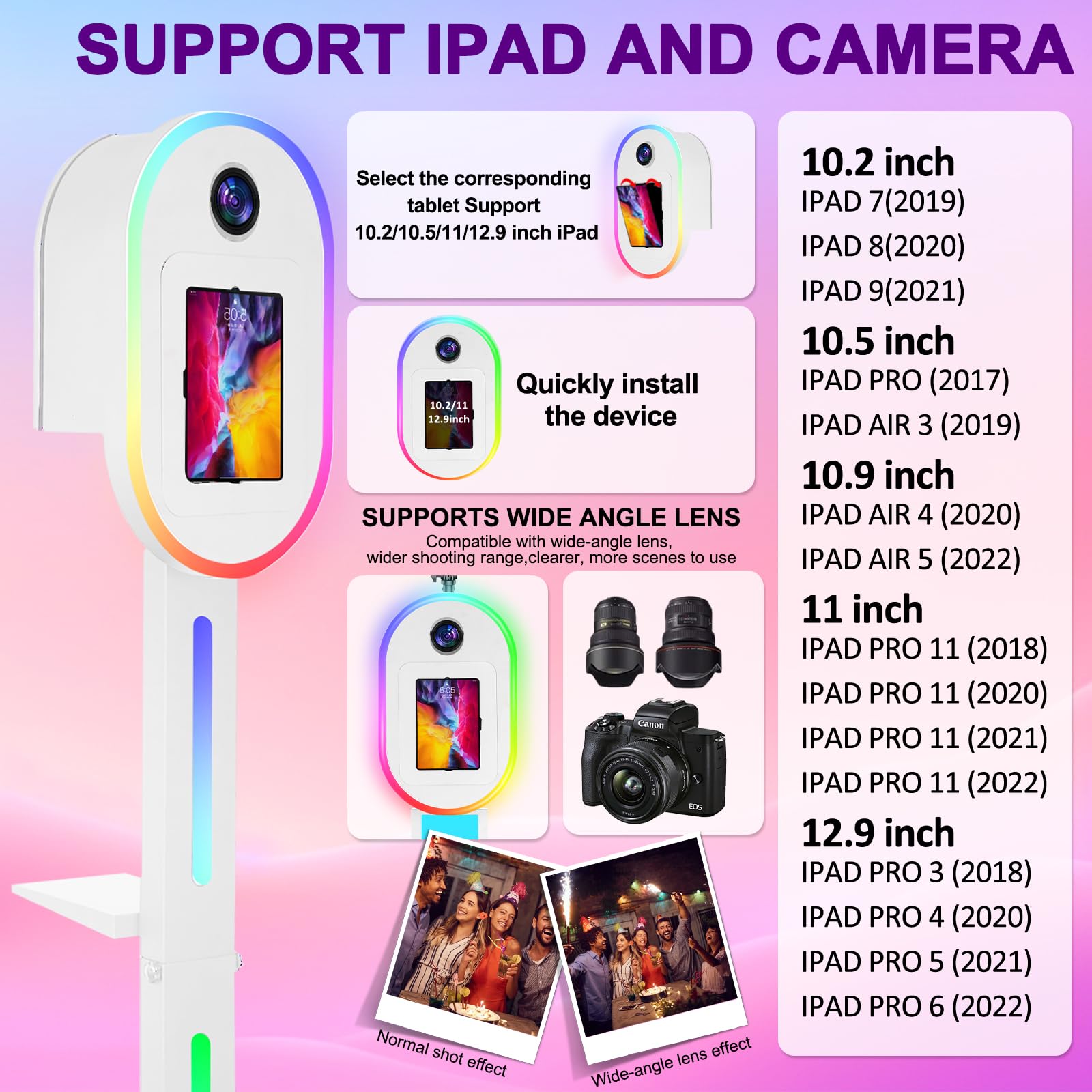 ZLPOWER Photo Booth for iPad 10.2