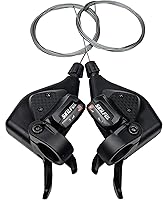 THALOUS 3x7/3x8 Thumb Shifters with Optical Gear Display - Left/Right for MTB, Road Bike, Tricycle 21/24 Speed