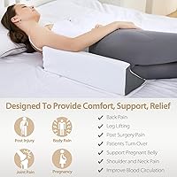 Vista 2 de Almohada de Cuña para Dormir, Posicionadores de Cuerpo para Dormir de Lado para el Dolor de Espalda, Prevención de Llagas, Después de la Cirugía