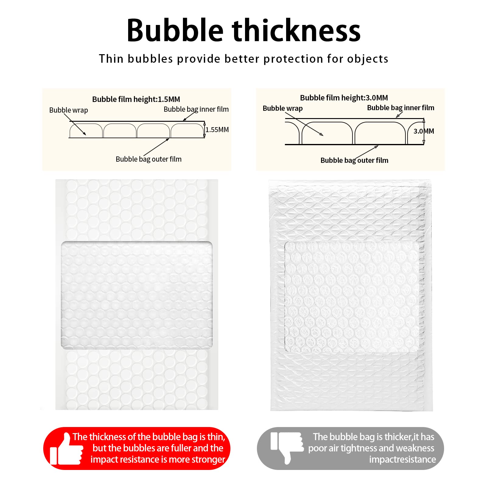 30 #0 6x9 Poly Bubble Mailers Padded Envelopes Shipping Bags 6x9 - View #9