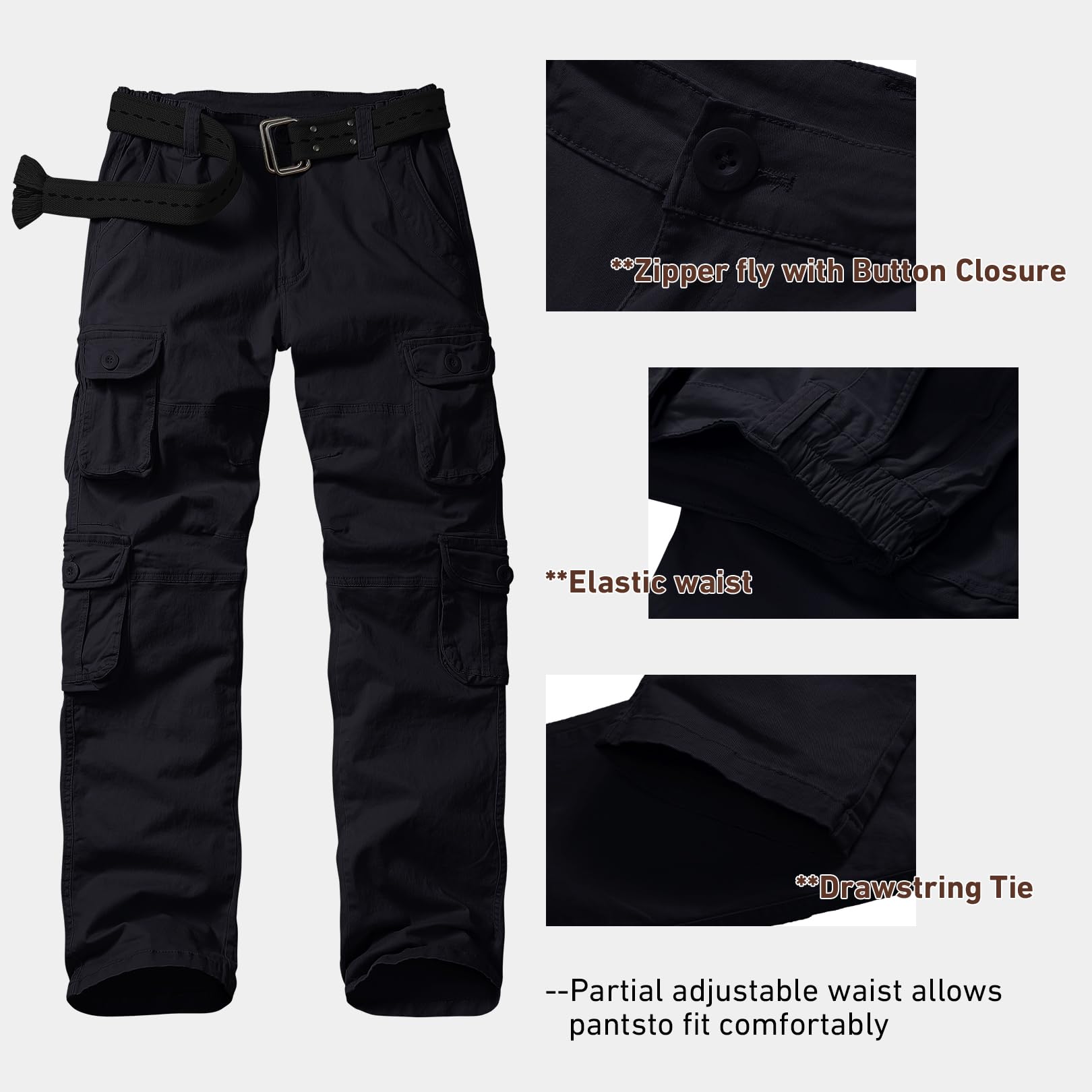 Cargohose Damen Arbeitshose Outdoorhose Stretch Wanderhose Trekkinghose Sommer Leichte Multi Taschen Militärhosen Relaxed-Fit Arbeitshose Damen