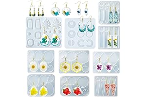 10pcs Resin Earring Mold: Creative Resin Jewelry Findings for Crafting