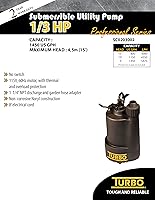 Vista 4 de Turbo Bomba sumergible de utilidad 1/3HP sin interruptor