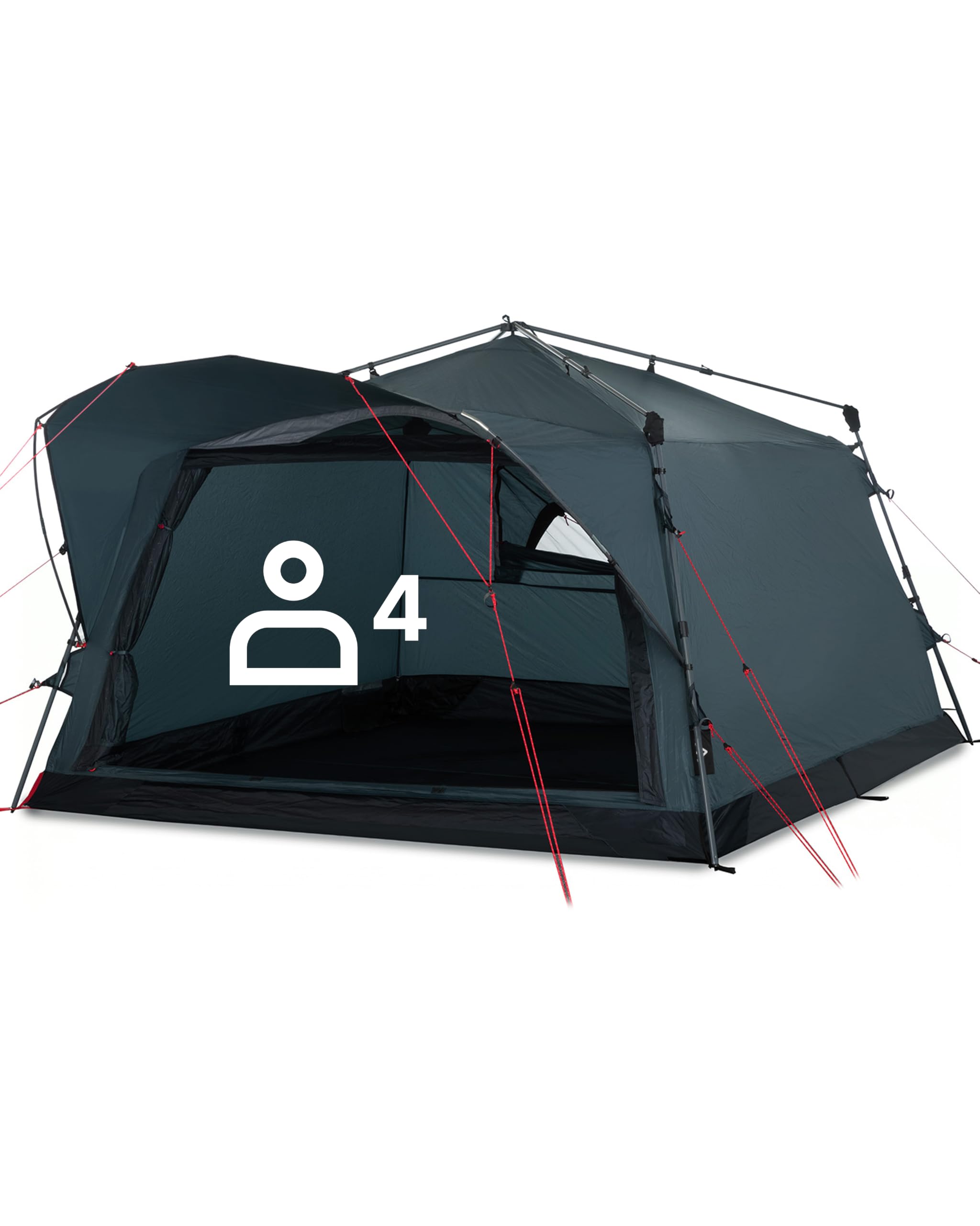 qeedo Quick Villa M, 4 Personen Familienzelt mit Quick-Up Schnellaufbau-System