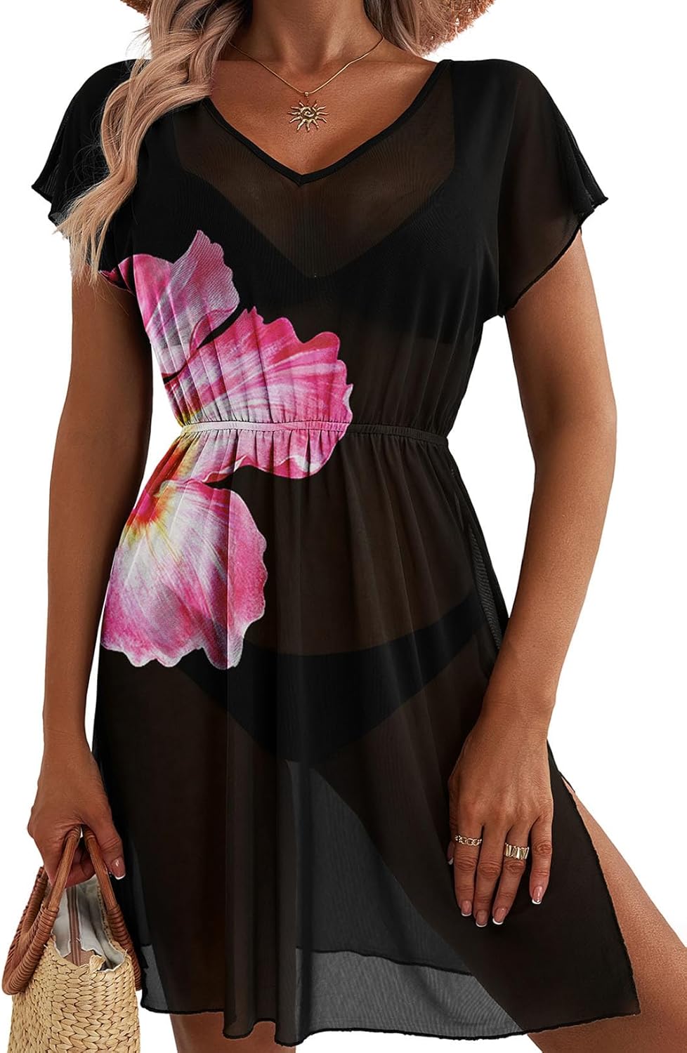 Dokotoo Women Swimsuit Swim Cover Up 2026 Summer Bathing Suit Swimwear Sheer Beach Vacation Outfits