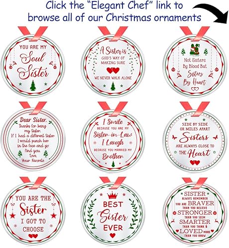 Miniatura 9 de Elegant Chef Adorno de Navidad de regalo para madre, la mejor mamá de todos los tiempos, decoración de celebración de Navidad, regalo para mamá,