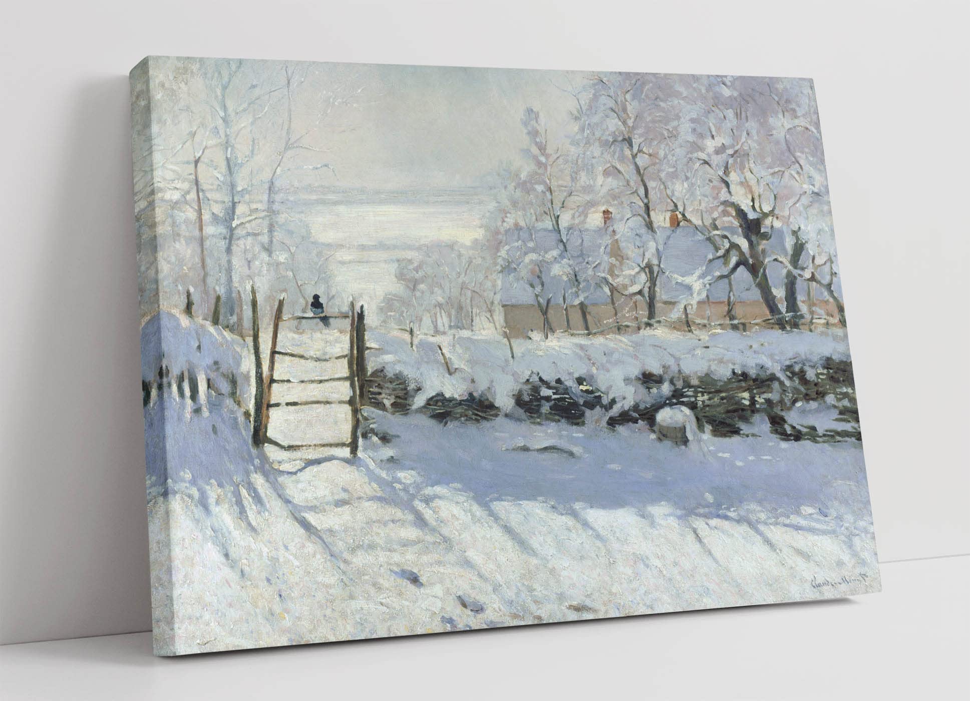 Canvasartshop - Claude Monet, The Magpie- Canvas Wall Art Picture Print (18X12)