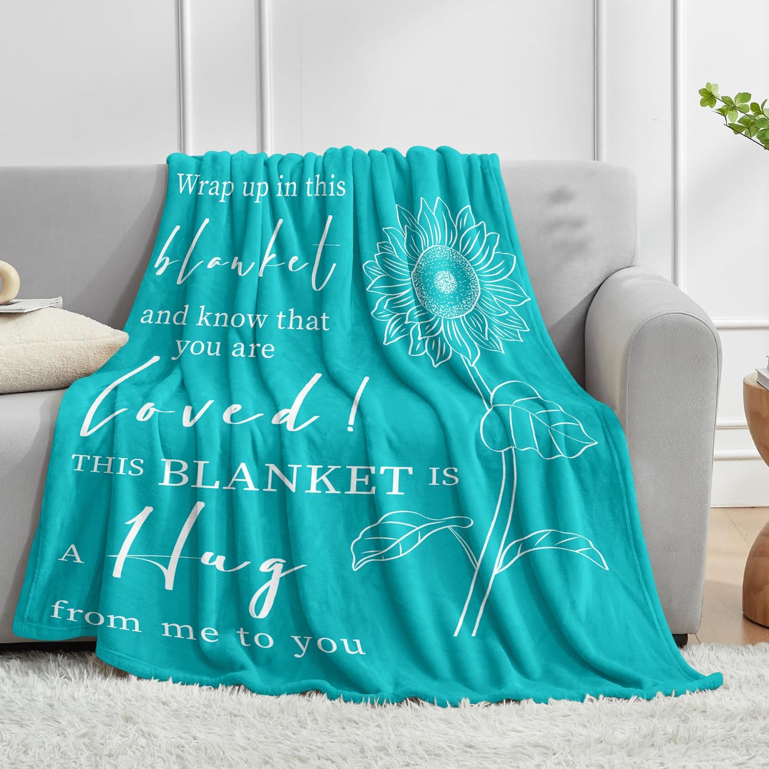 Get Well Gifts for Women - Get Well Soon Healing Blanket - Inspirational Gifts for Sick Women - Feel Better After Surgery & Encouragement Gift for Her Sister Friend Coworker - Chemo Blanket 50"x60" - Image 5