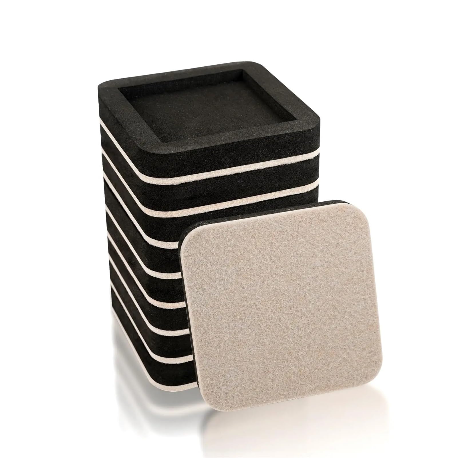 Furniture Pads Felt Furniture Sliders for Hardwood Floors – 8 PCS 4" Movers with Groove Design